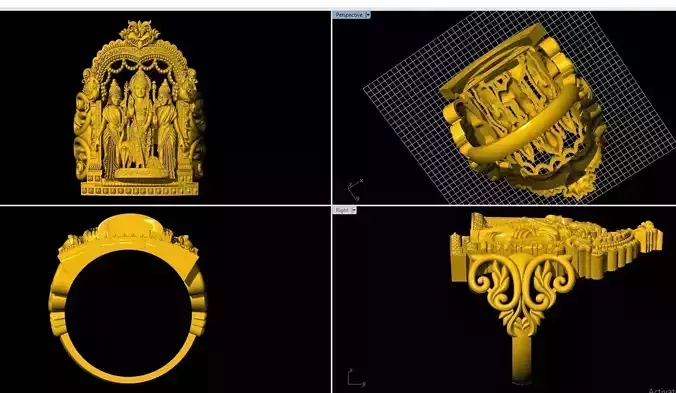 murugan ayyappa gold silver ring pendent