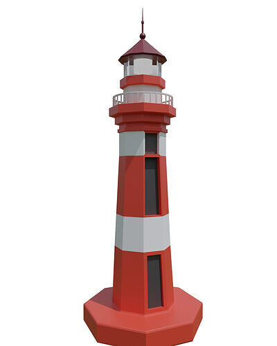 Lighthouse Free low-poly 3D model