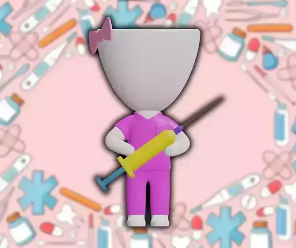 ROBERT PLANT ENFERMERO - ENFERMERA 3D print model