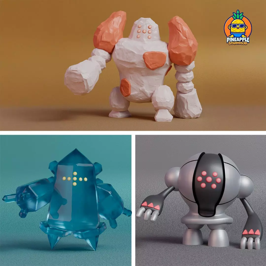 Pokemon - Regice Regirock and Registeel 3D print model_0