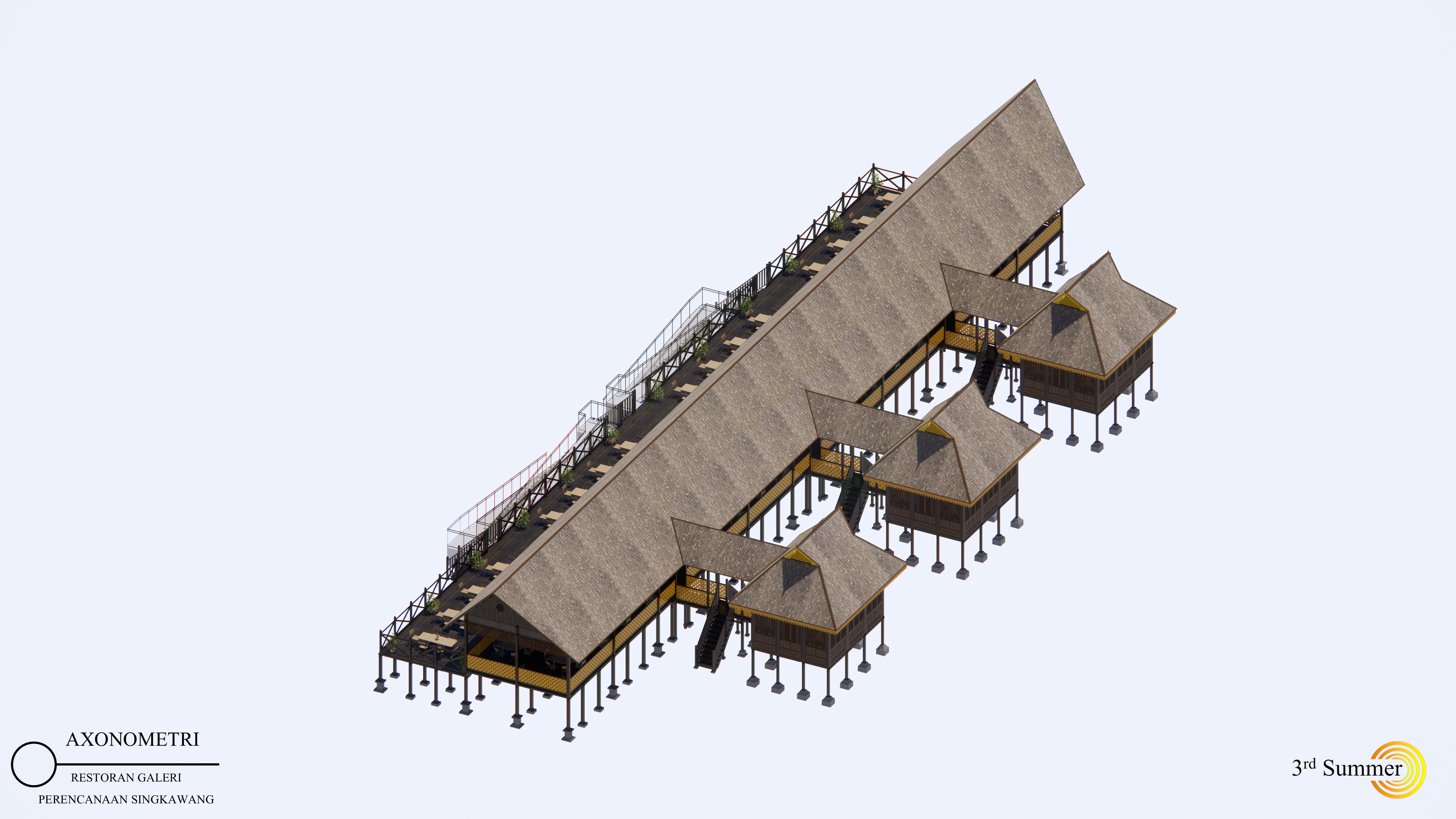 Restaurant Of The Singkawang Planning Gallery 3D model_9