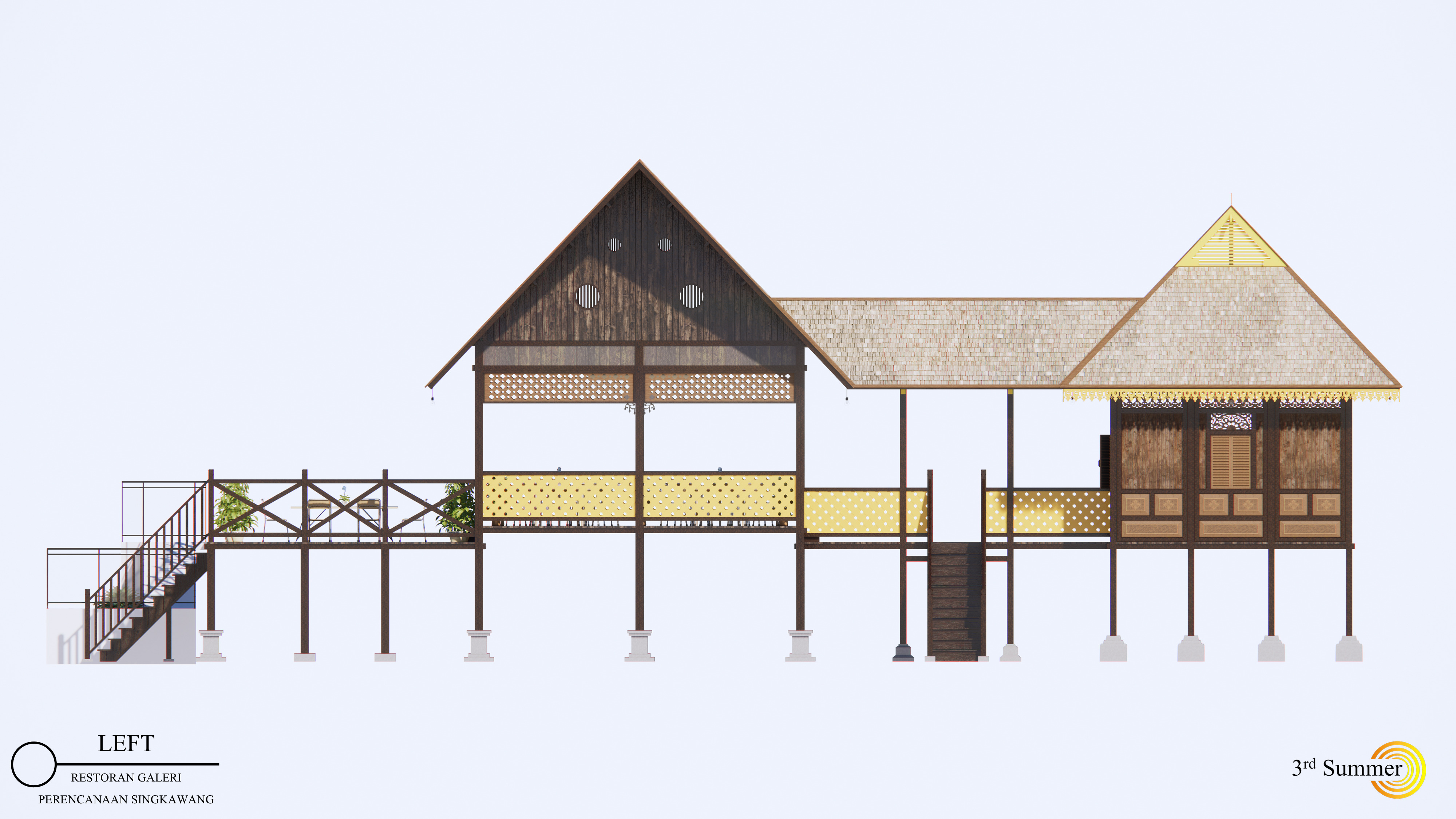Restaurant Of The Singkawang Planning Gallery 3D model_6