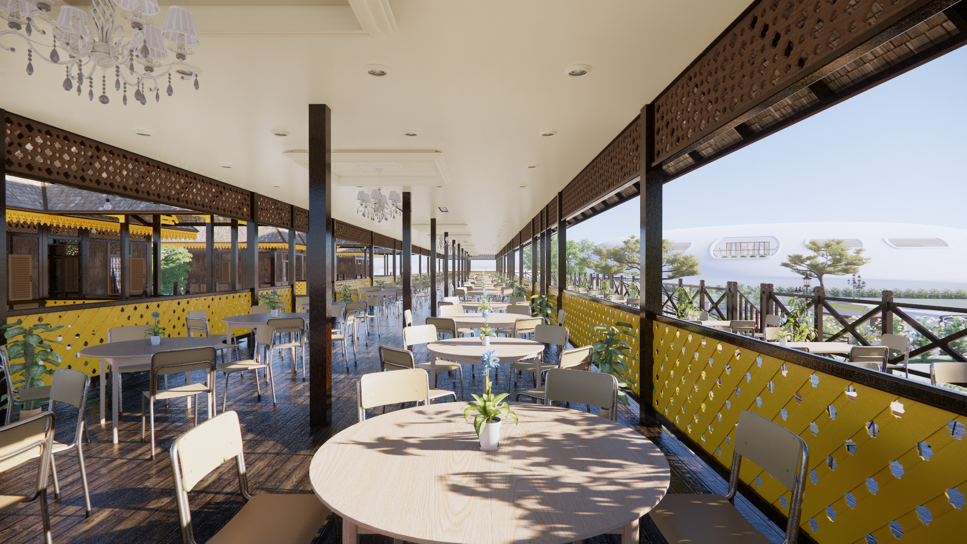 Restaurant Of The Singkawang Planning Gallery 3D model_3