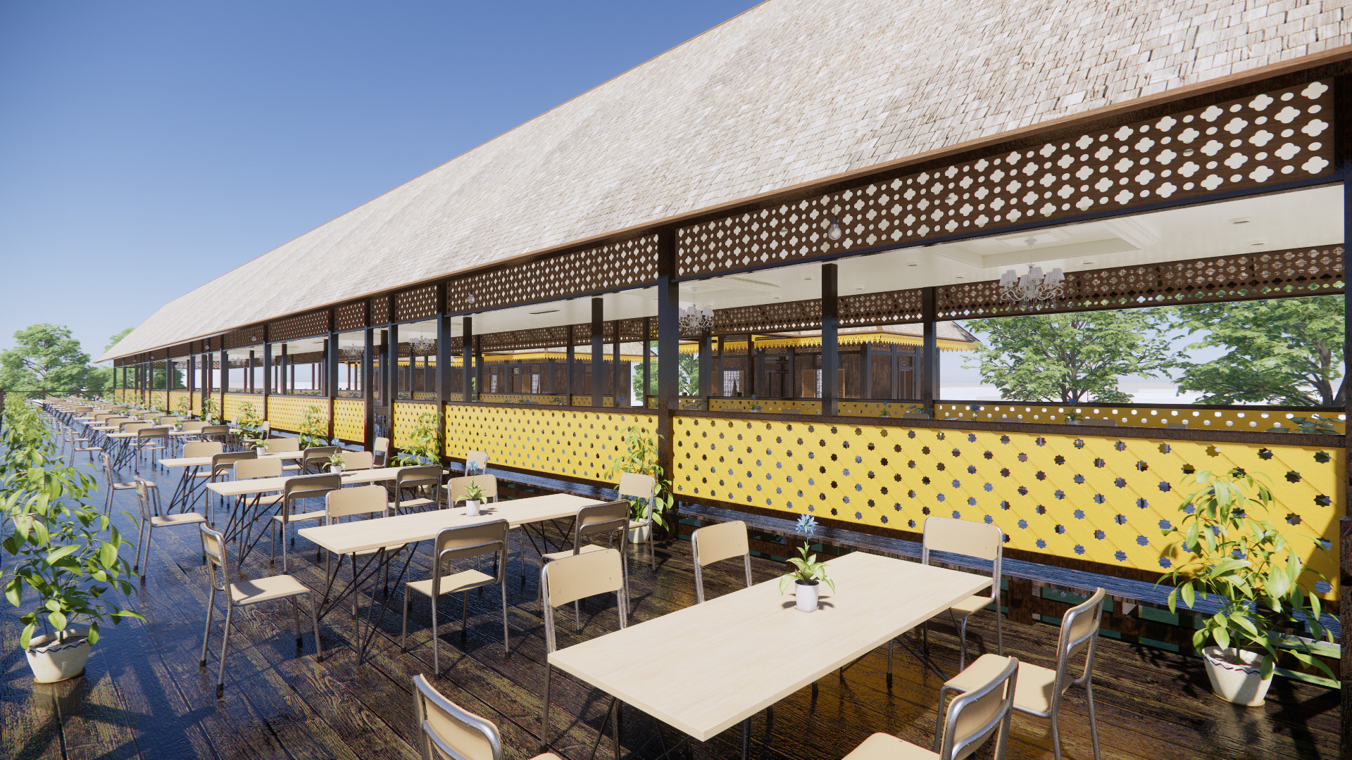 Restaurant Of The Singkawang Planning Gallery 3D model_2