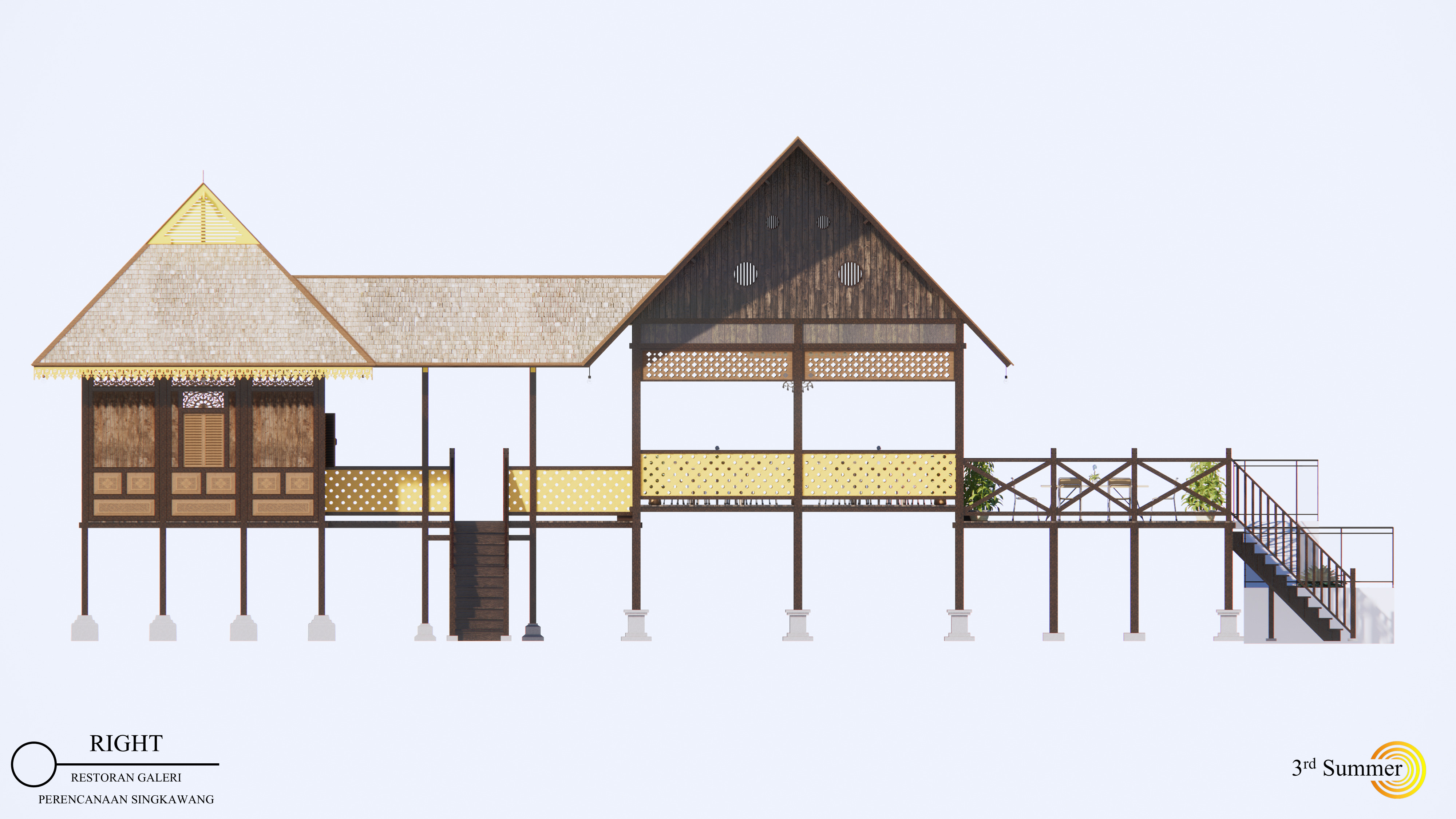 Restaurant Of The Singkawang Planning Gallery 3D model_7