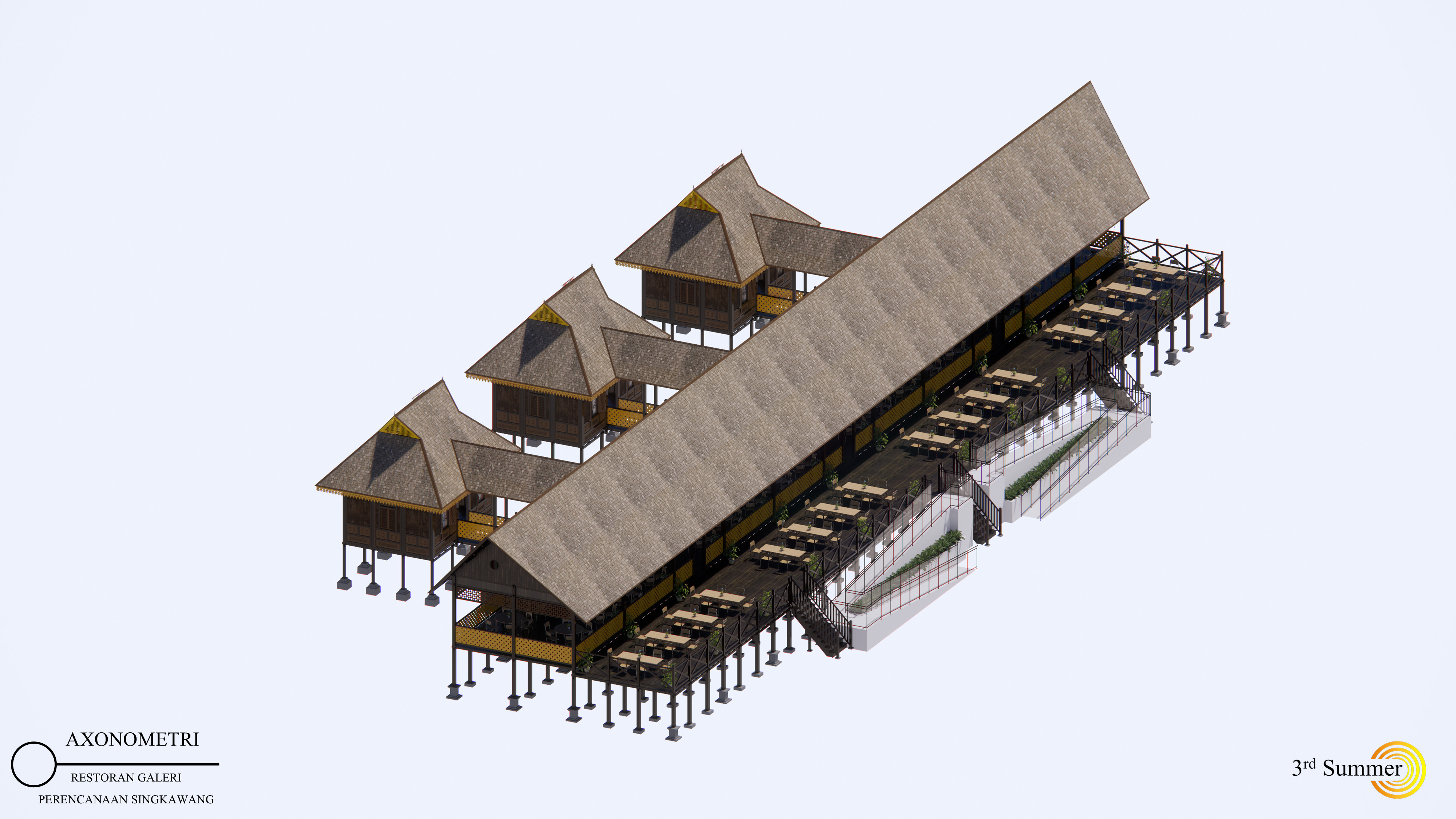 Restaurant Of The Singkawang Planning Gallery 3D model_10