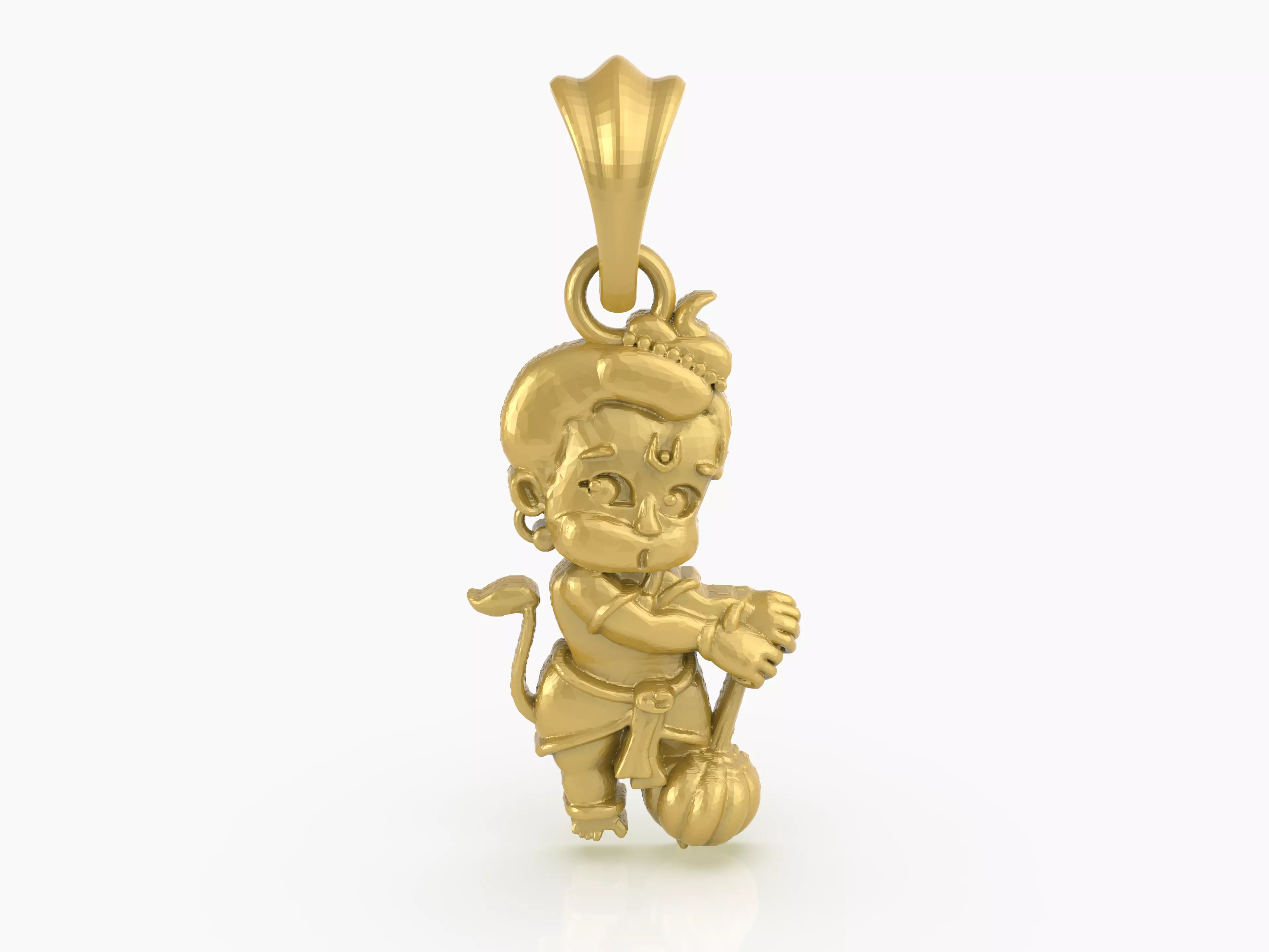 Bal Hanuman pendant file 3D print model_0