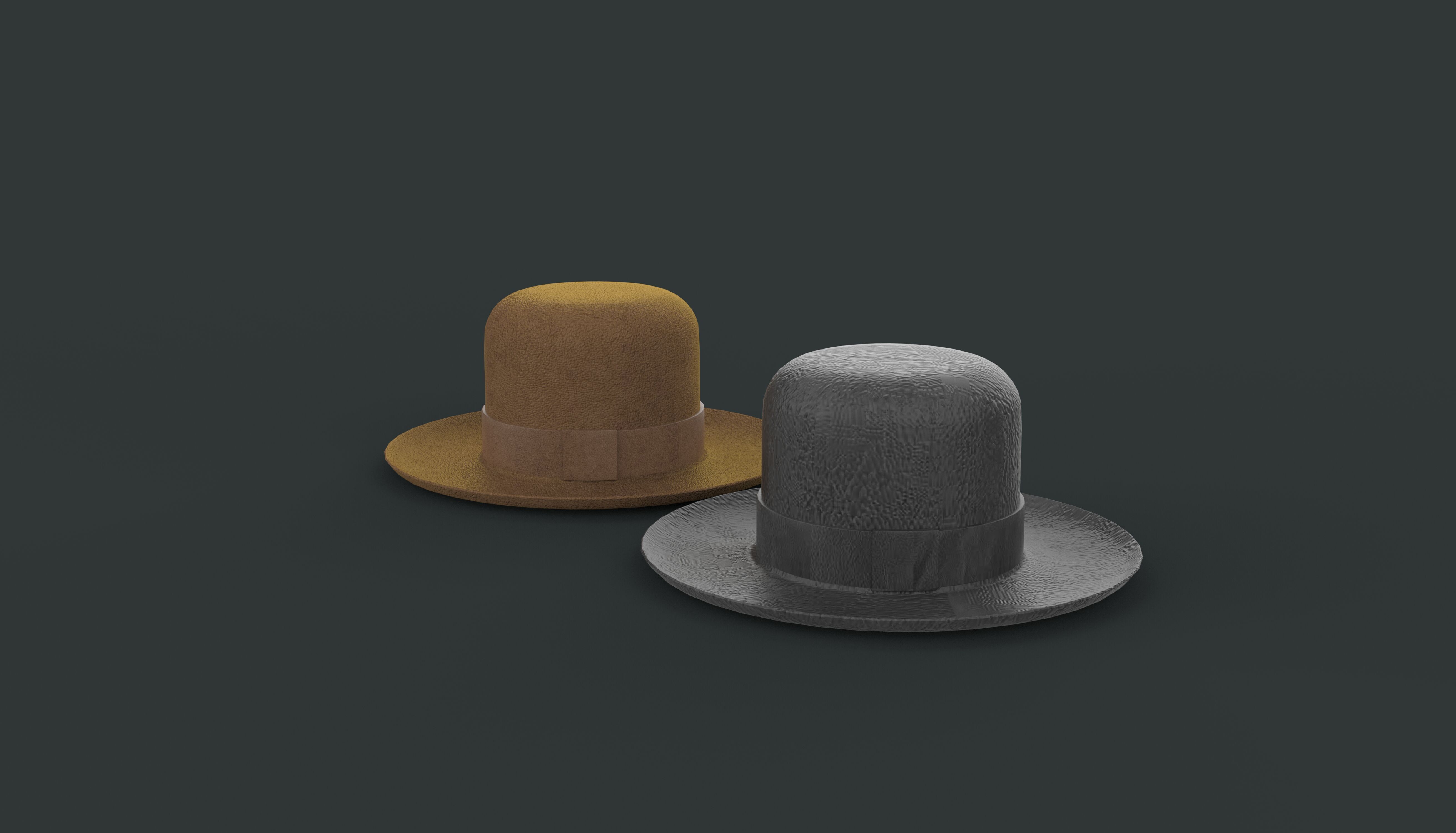 Bowler Hat 3D model_6