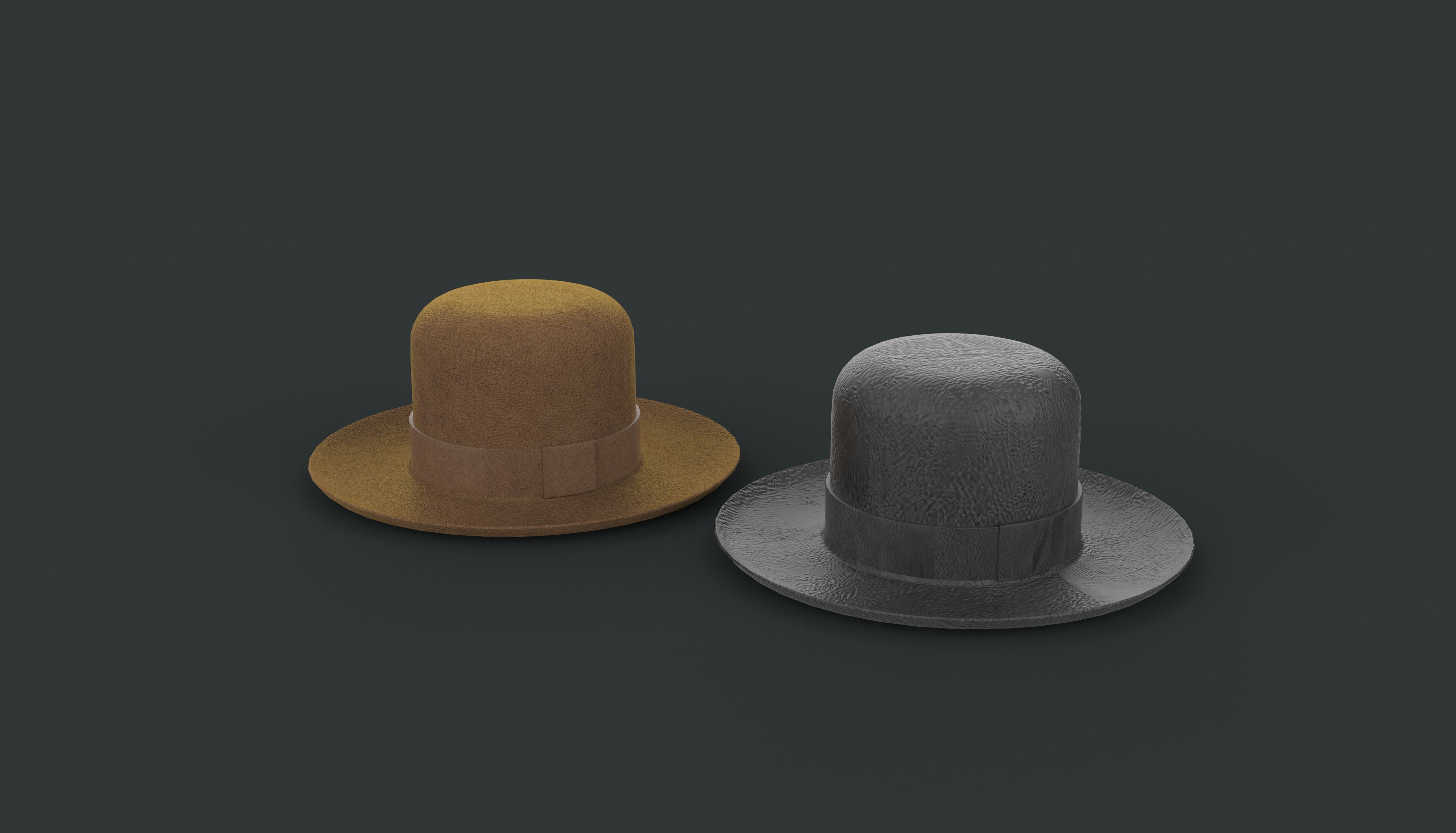 Bowler Hat 3D model_9