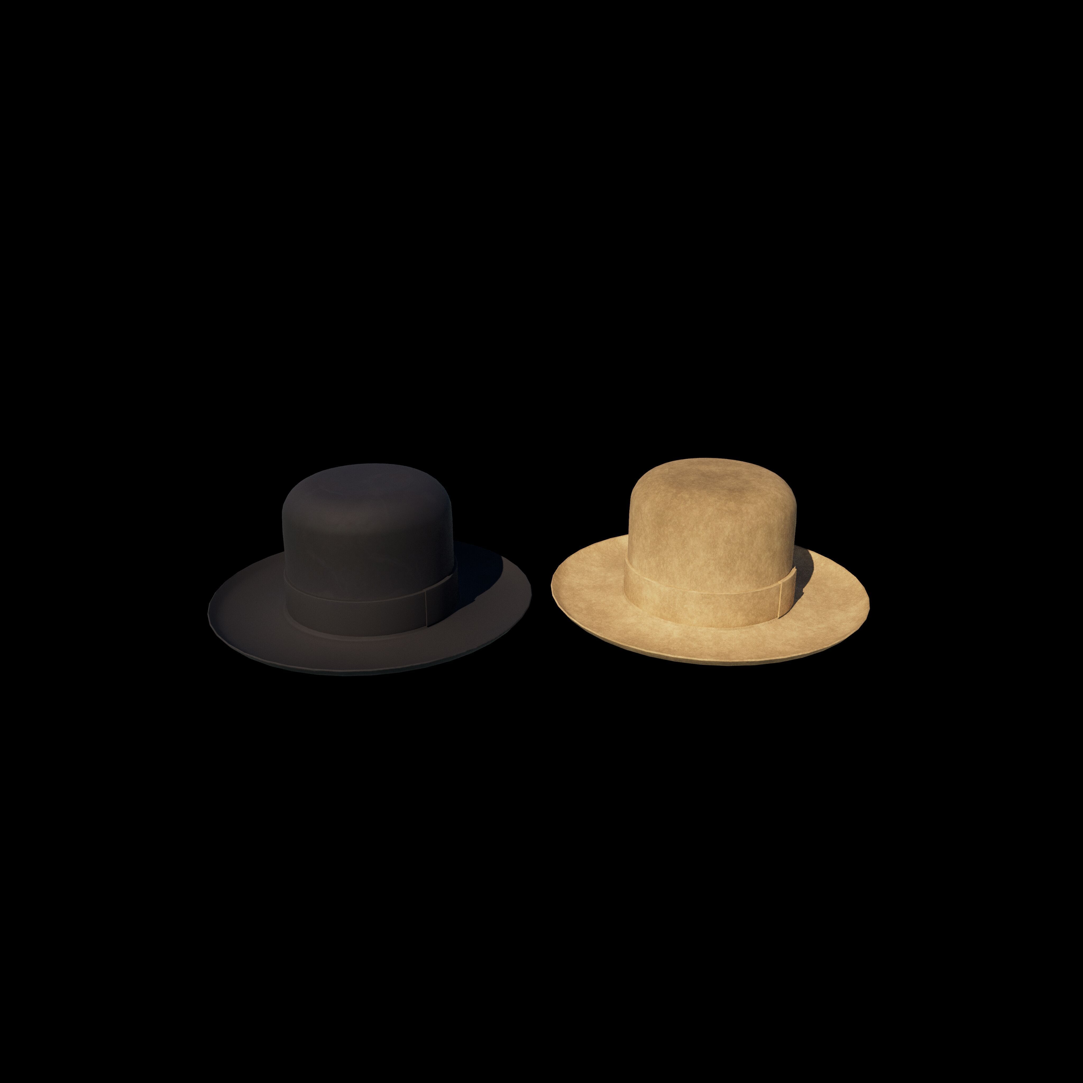 Bowler Hat 3D model_3