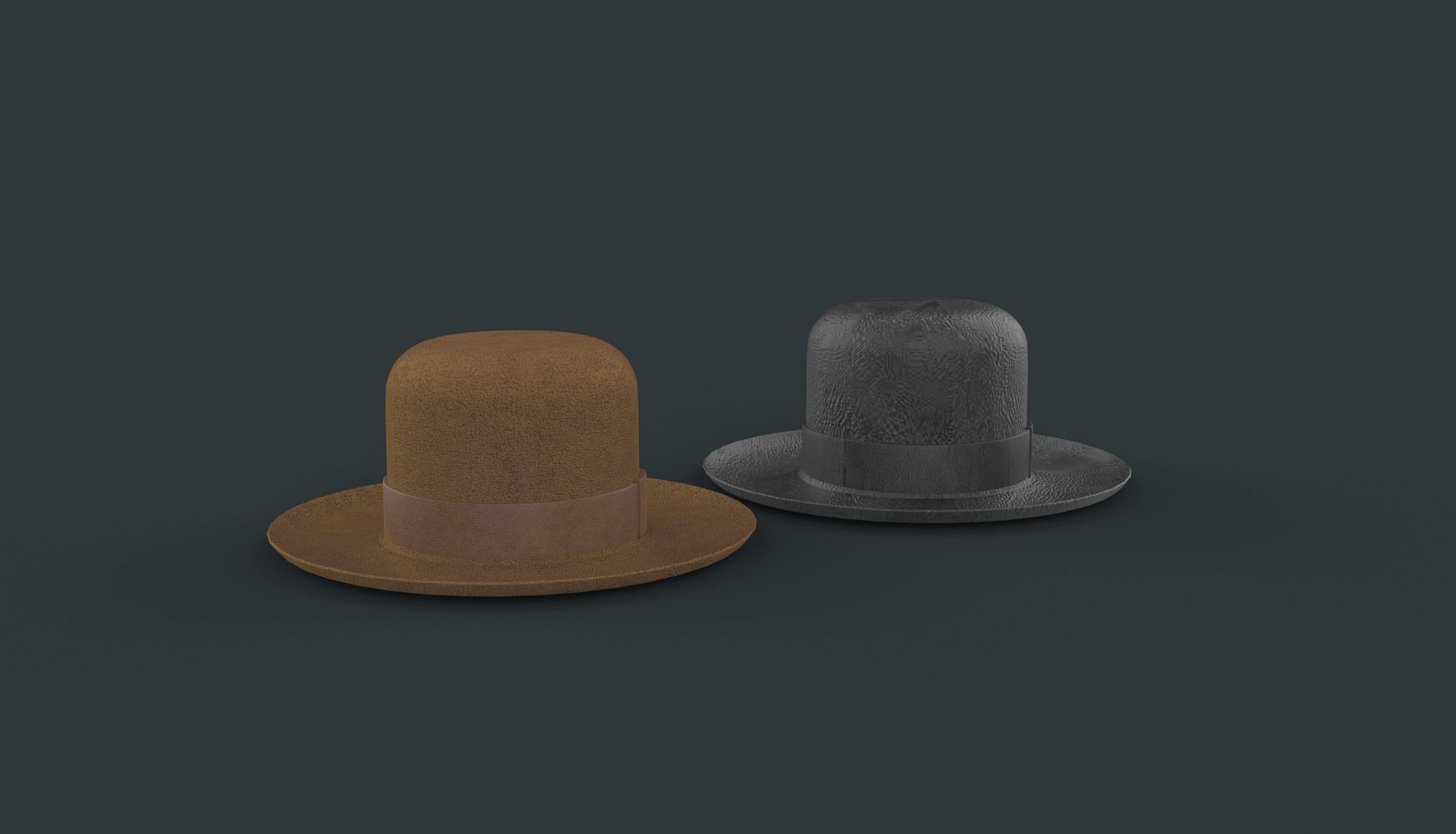 Bowler Hat 3D model_10