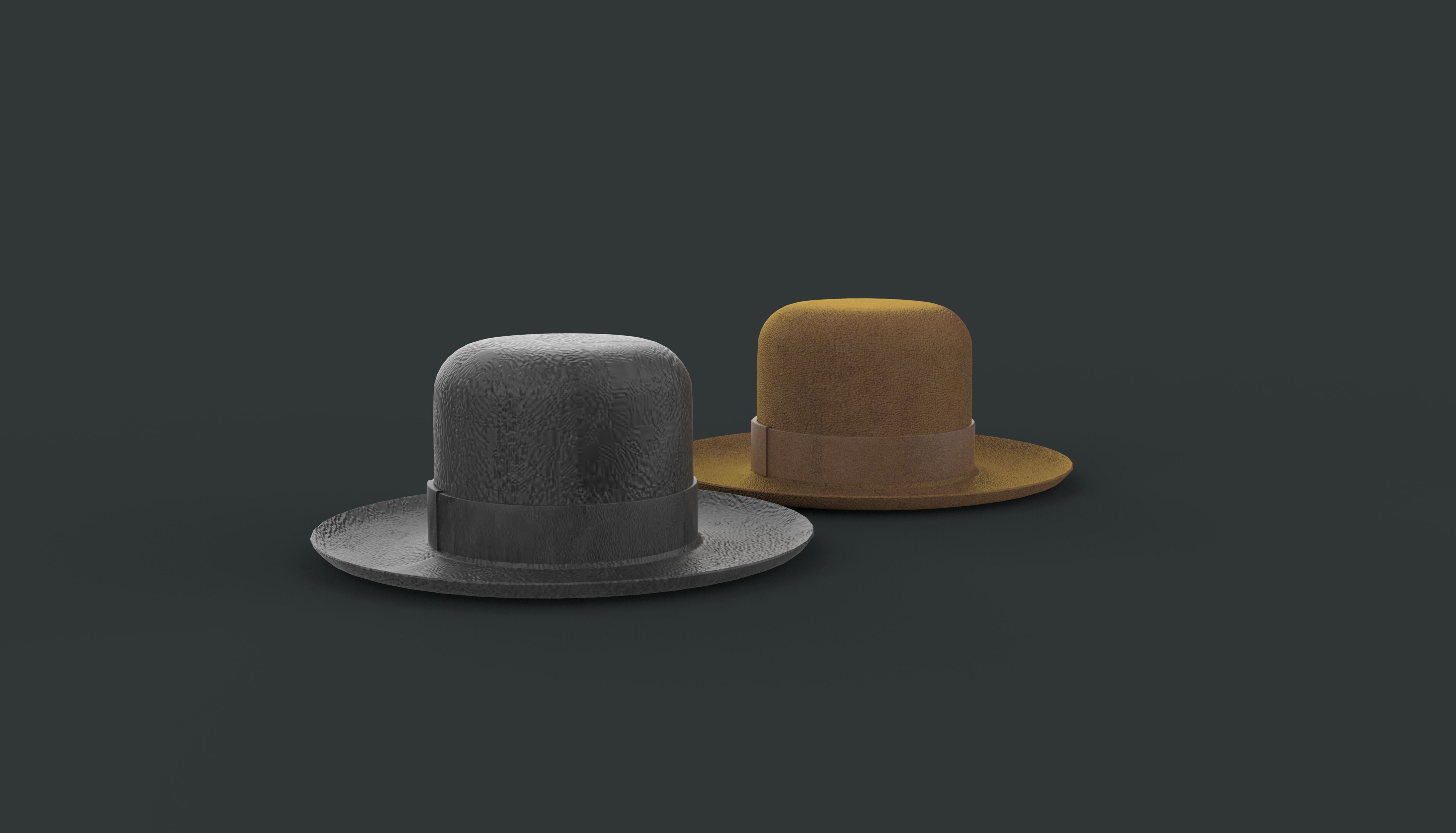 Bowler Hat 3D model_8