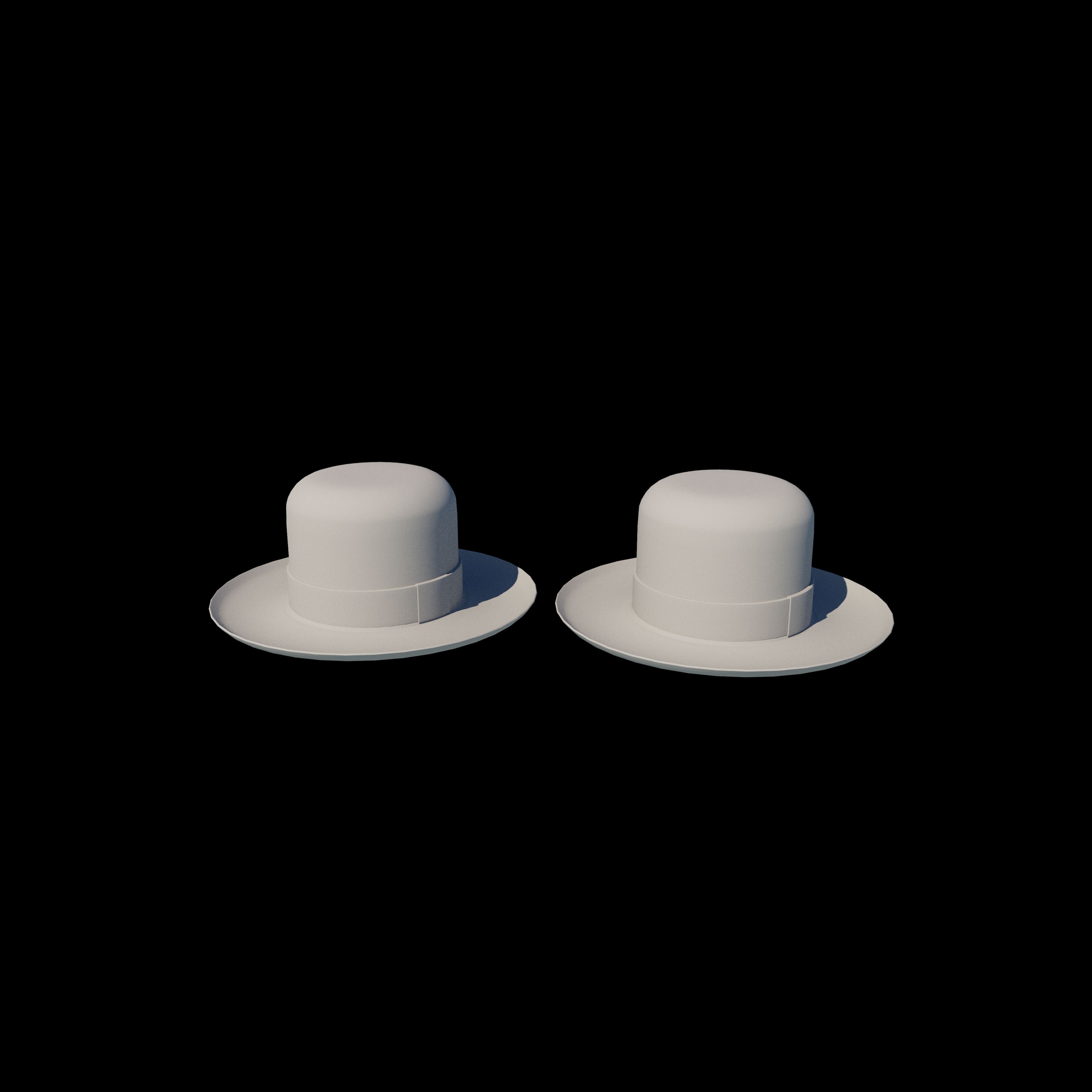 Bowler Hat 3D model_7
