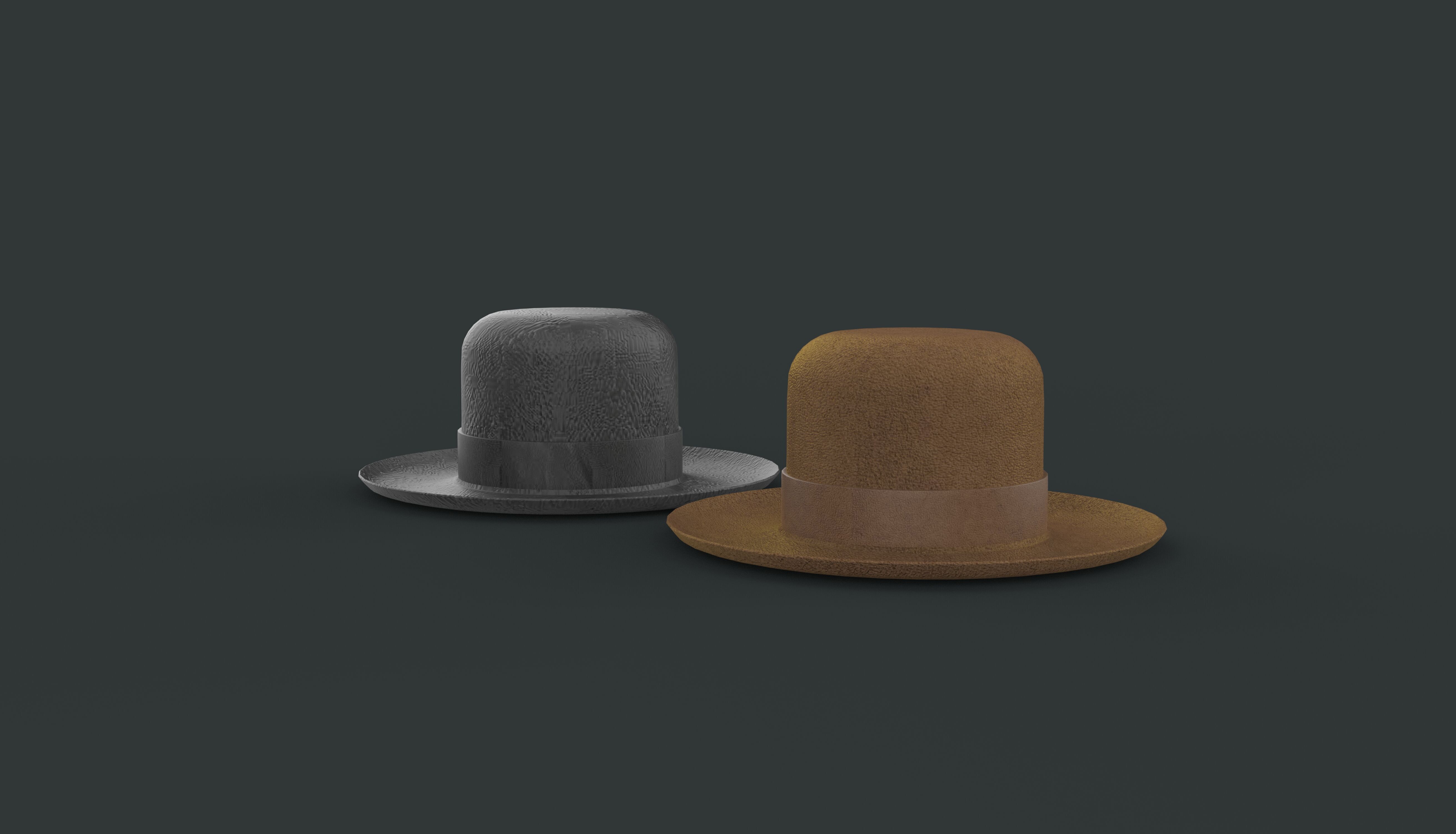 Bowler Hat 3D model_2