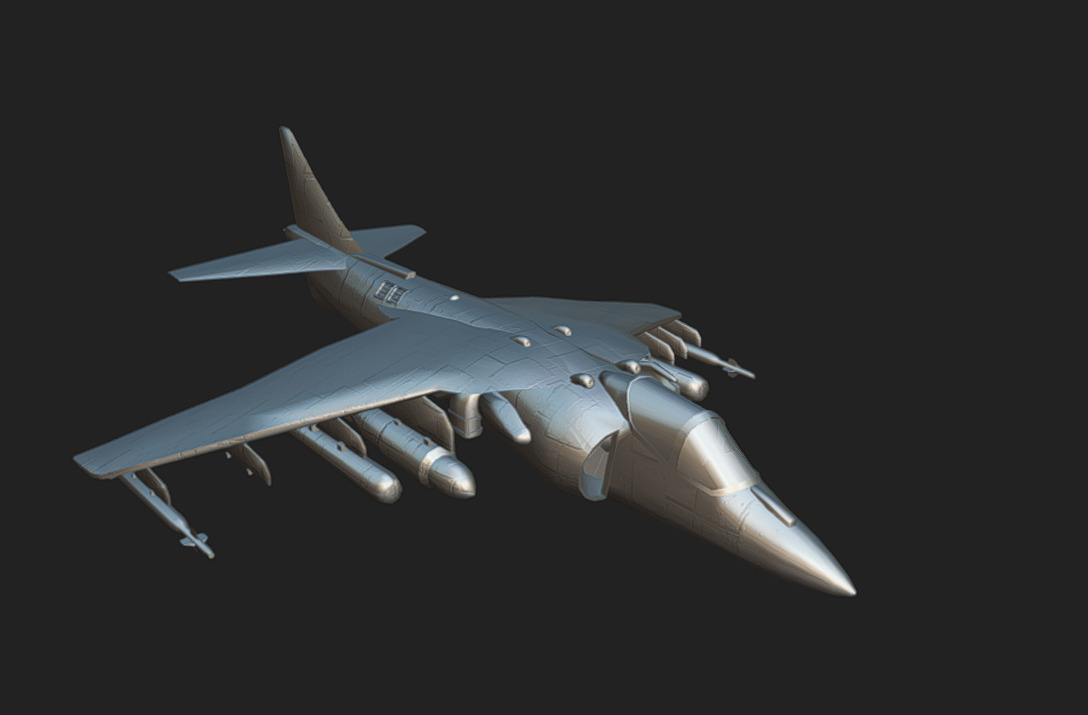 Av-8b Harrier Low-poly 3D model_5
