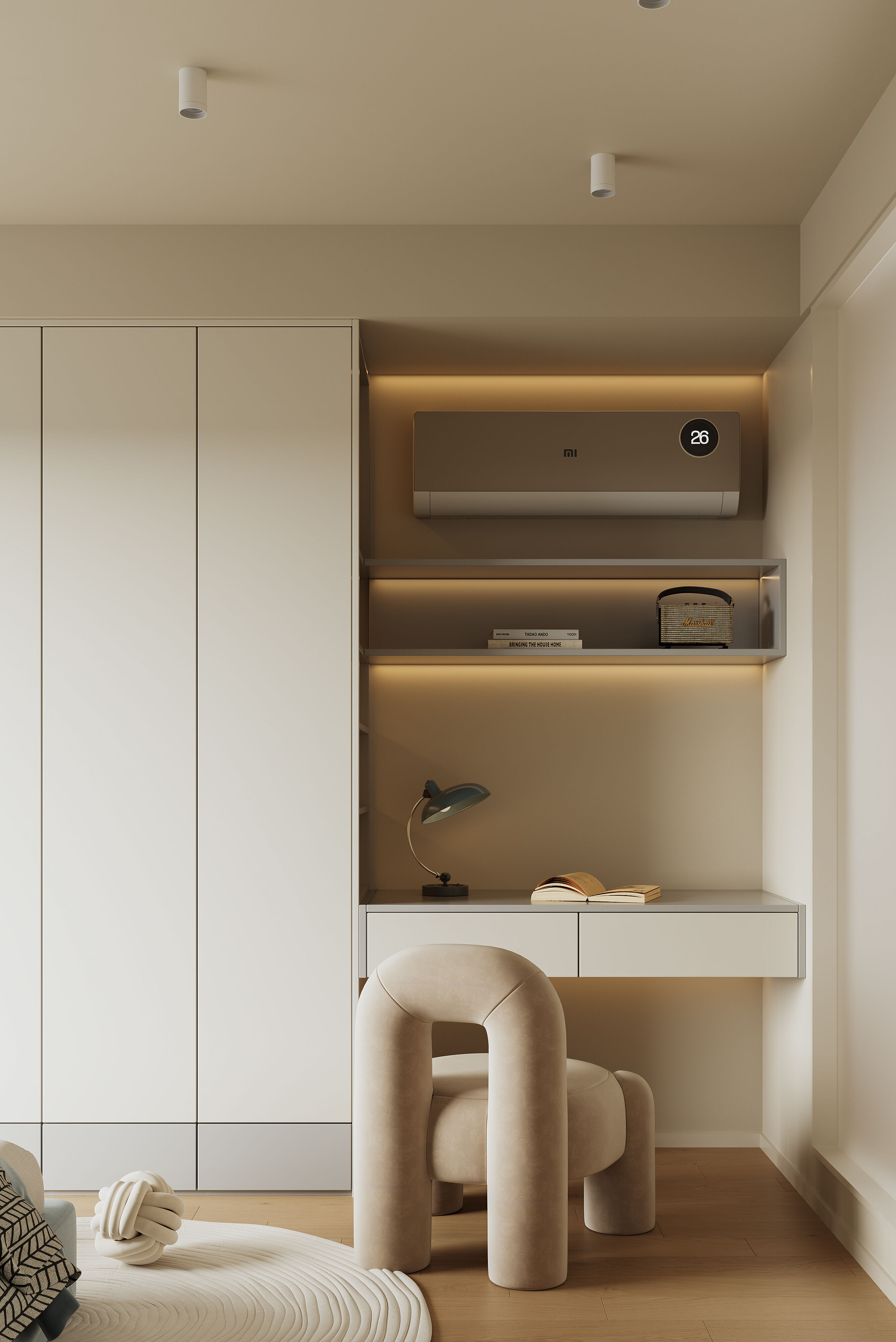 Warm  modern living room scene 3D model_21