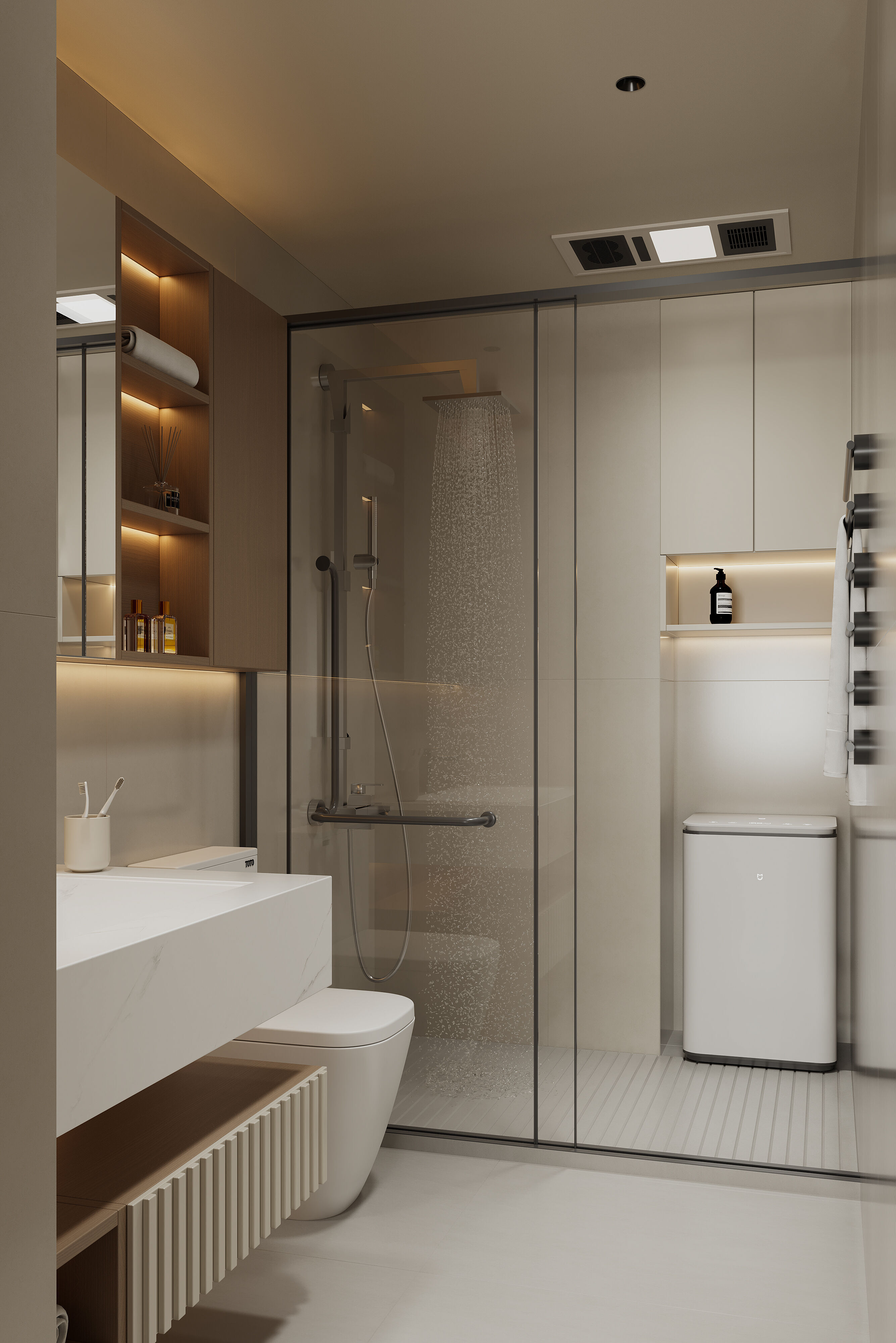 Warm  modern living room scene 3D model_24