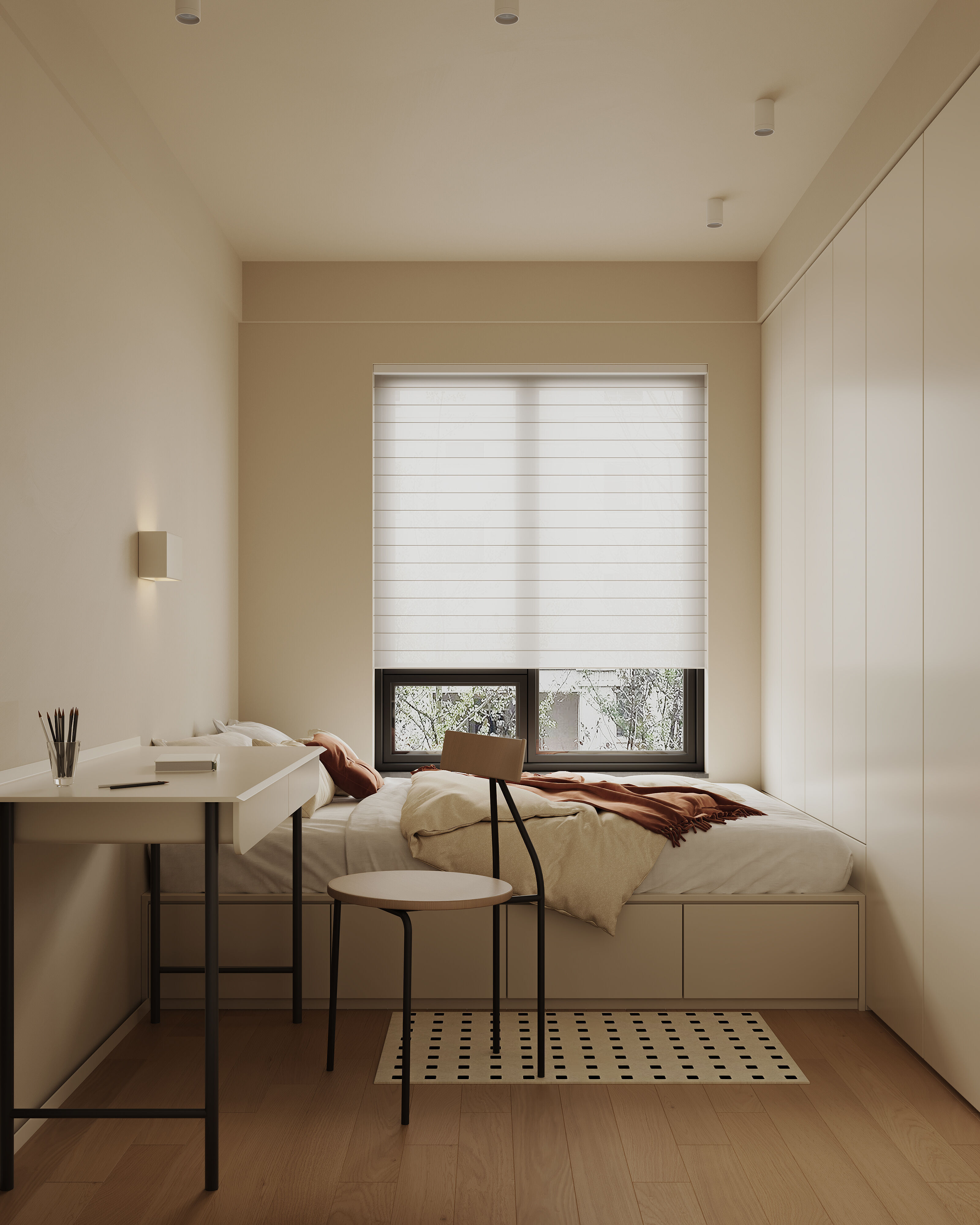 Warm  modern living room scene 3D model_11