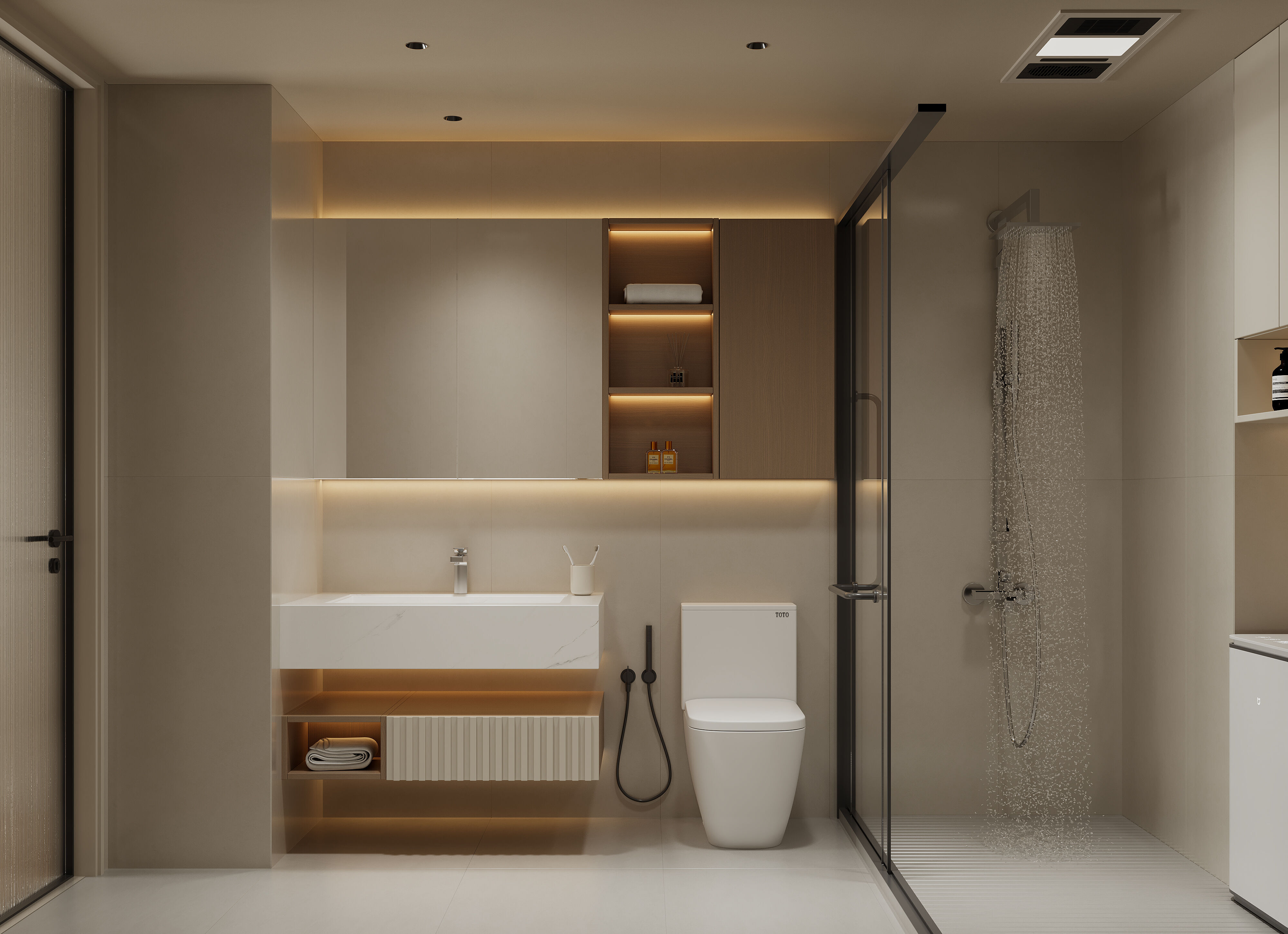 Warm  modern living room scene 3D model_23