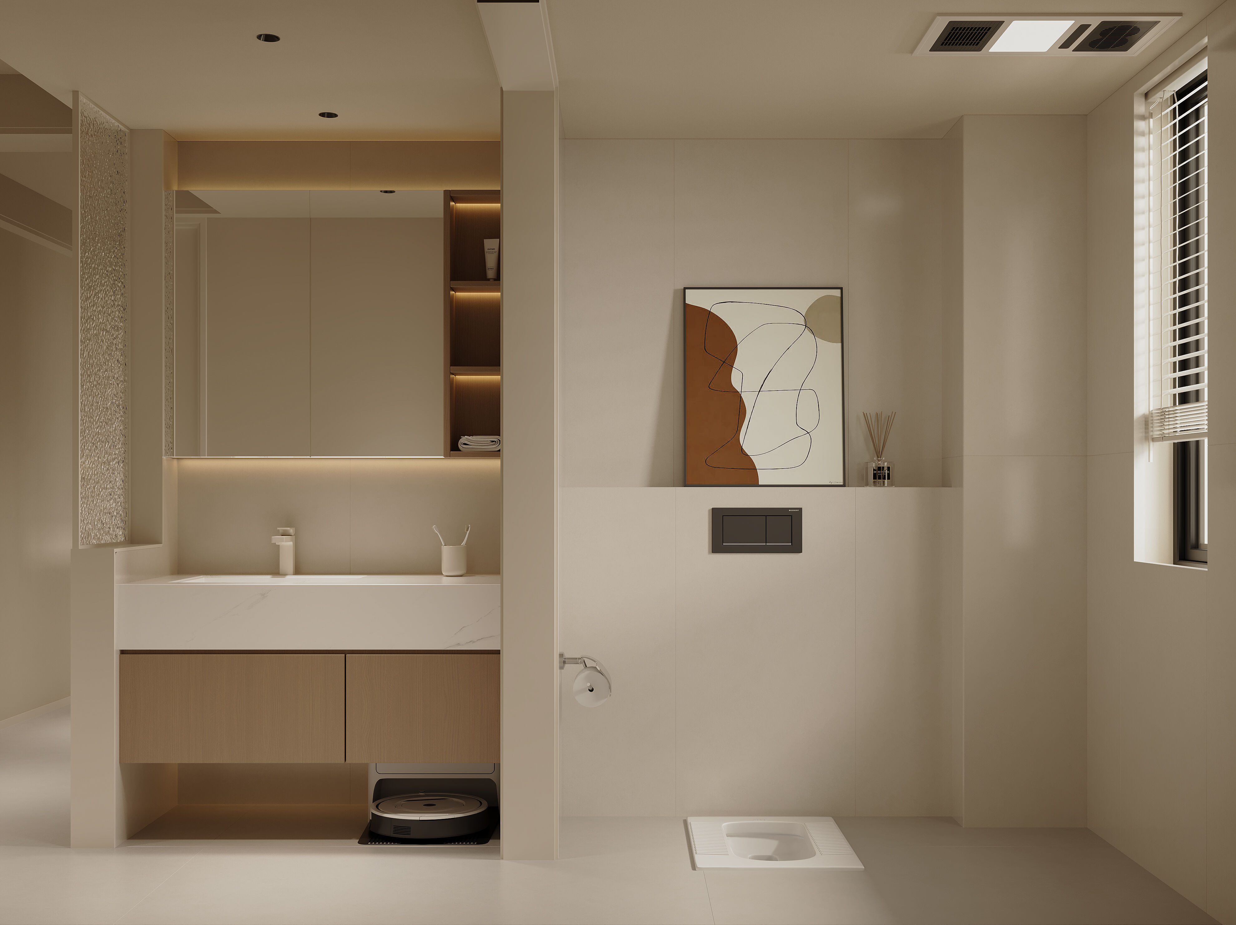 Warm  modern living room scene 3D model_9