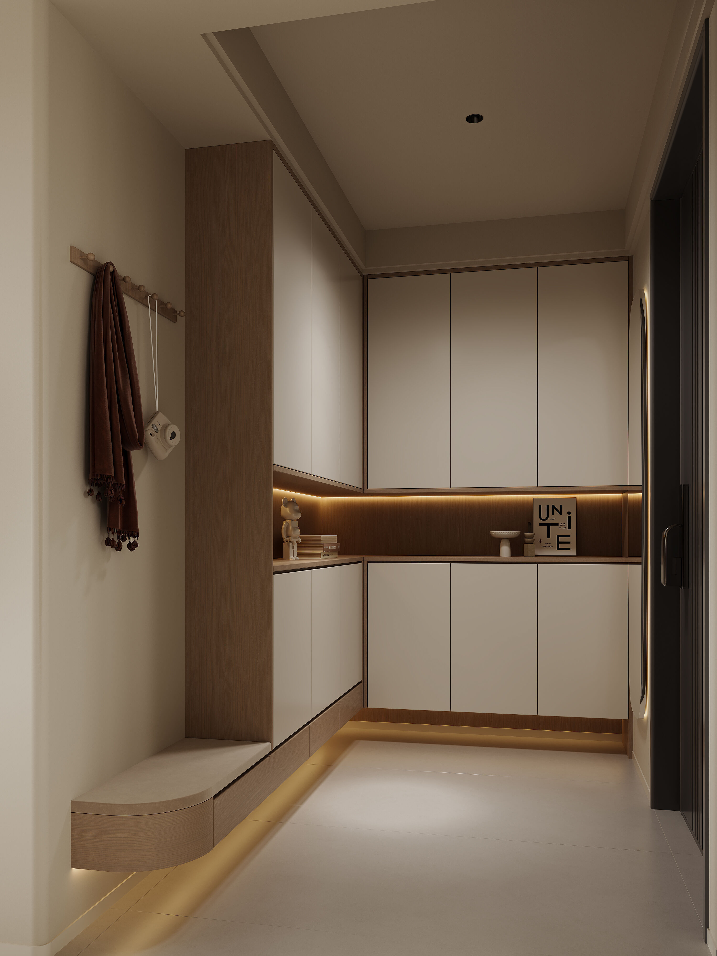 Warm  modern living room scene 3D model_8