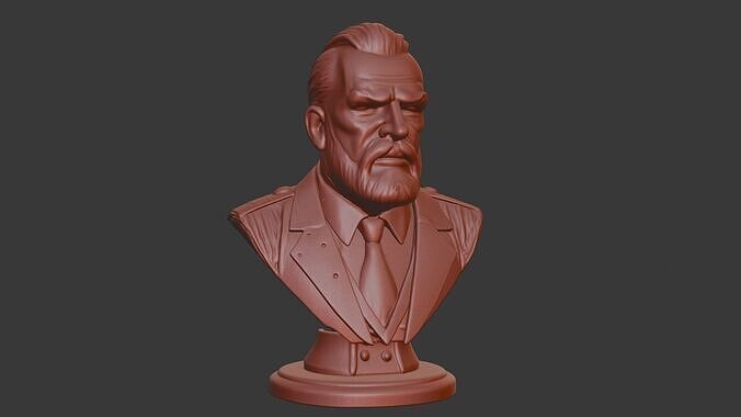 Bucky Head Bust 3D STL Printable - 3D Model STL 3D print model 3D print model