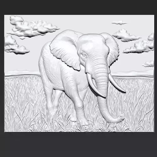Elephant Walking A8 3D print model