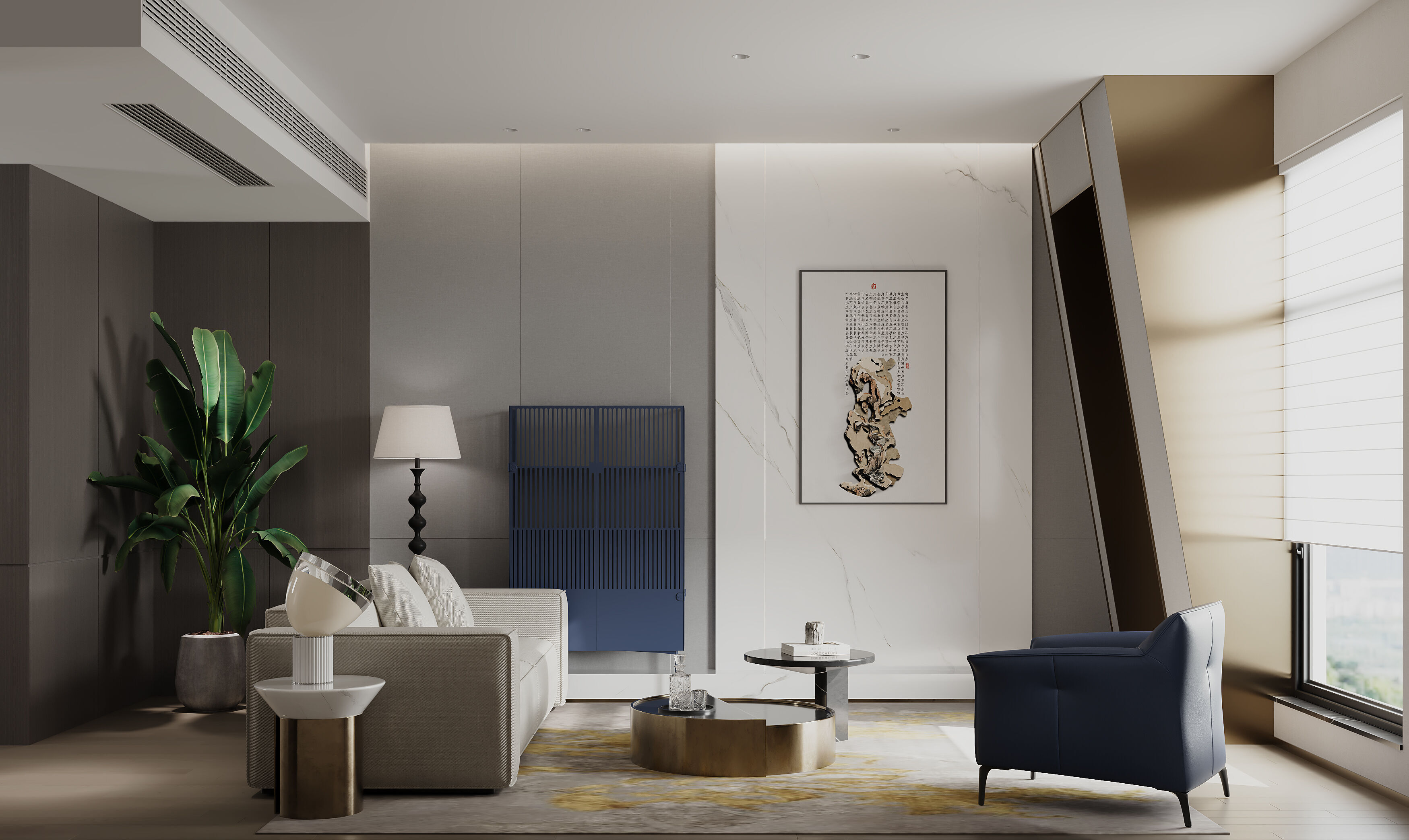 Simple apartment room scene 3D model_2