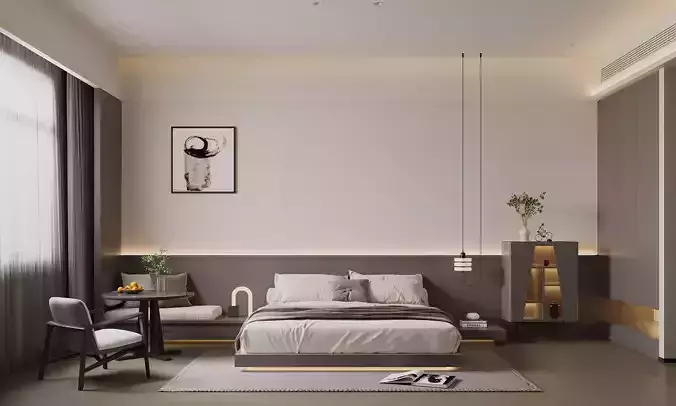 Simple apartment room scene