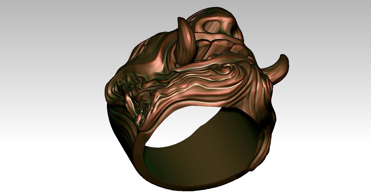 Ring Fangs 3D print model_5