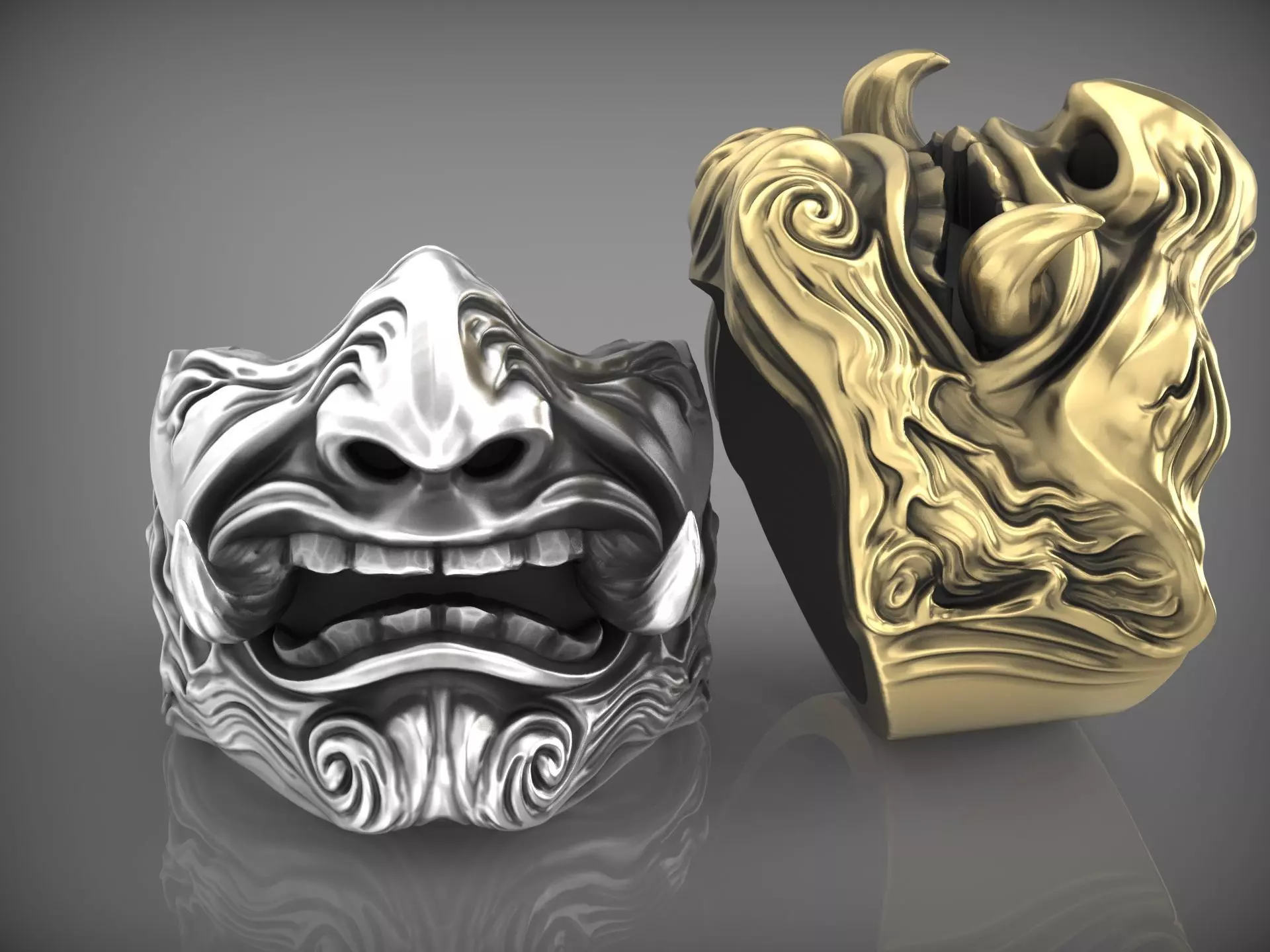 Ring Fangs 3D print model_0