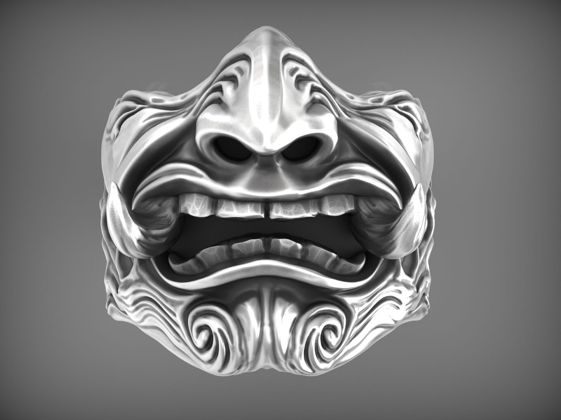Ring Fangs 3D print model_1