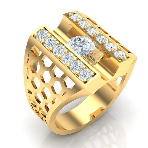 Man Ring Jewelry 1MR097 3D print model
