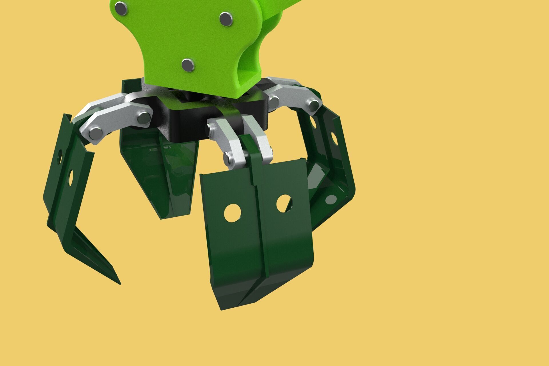 LINK HYDRAULIC THUMB KNUCKLE BOOM ARM CRANE LIFTING ATTACHMENT 3D model_26