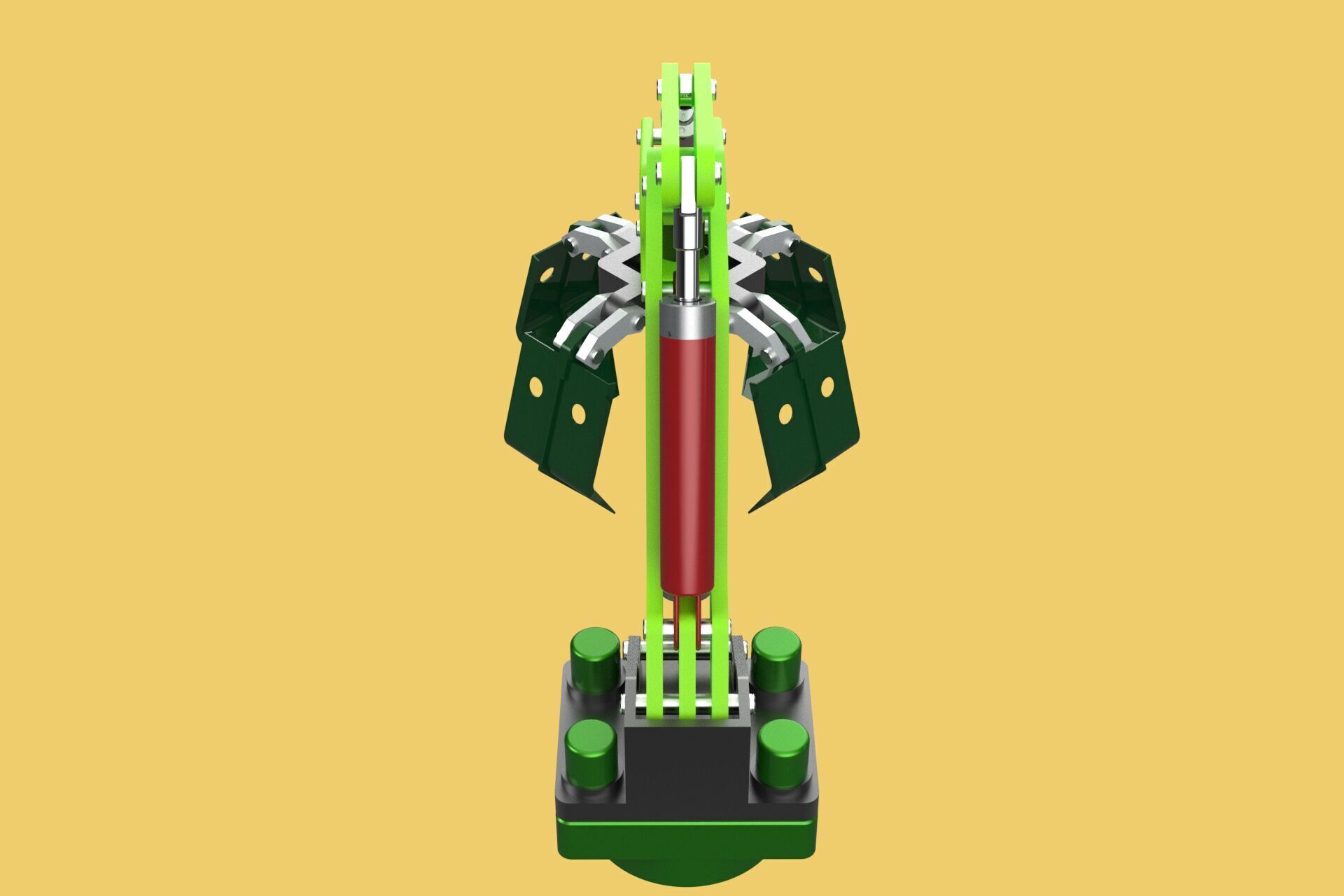 LINK HYDRAULIC THUMB KNUCKLE BOOM ARM CRANE LIFTING ATTACHMENT 3D model_32