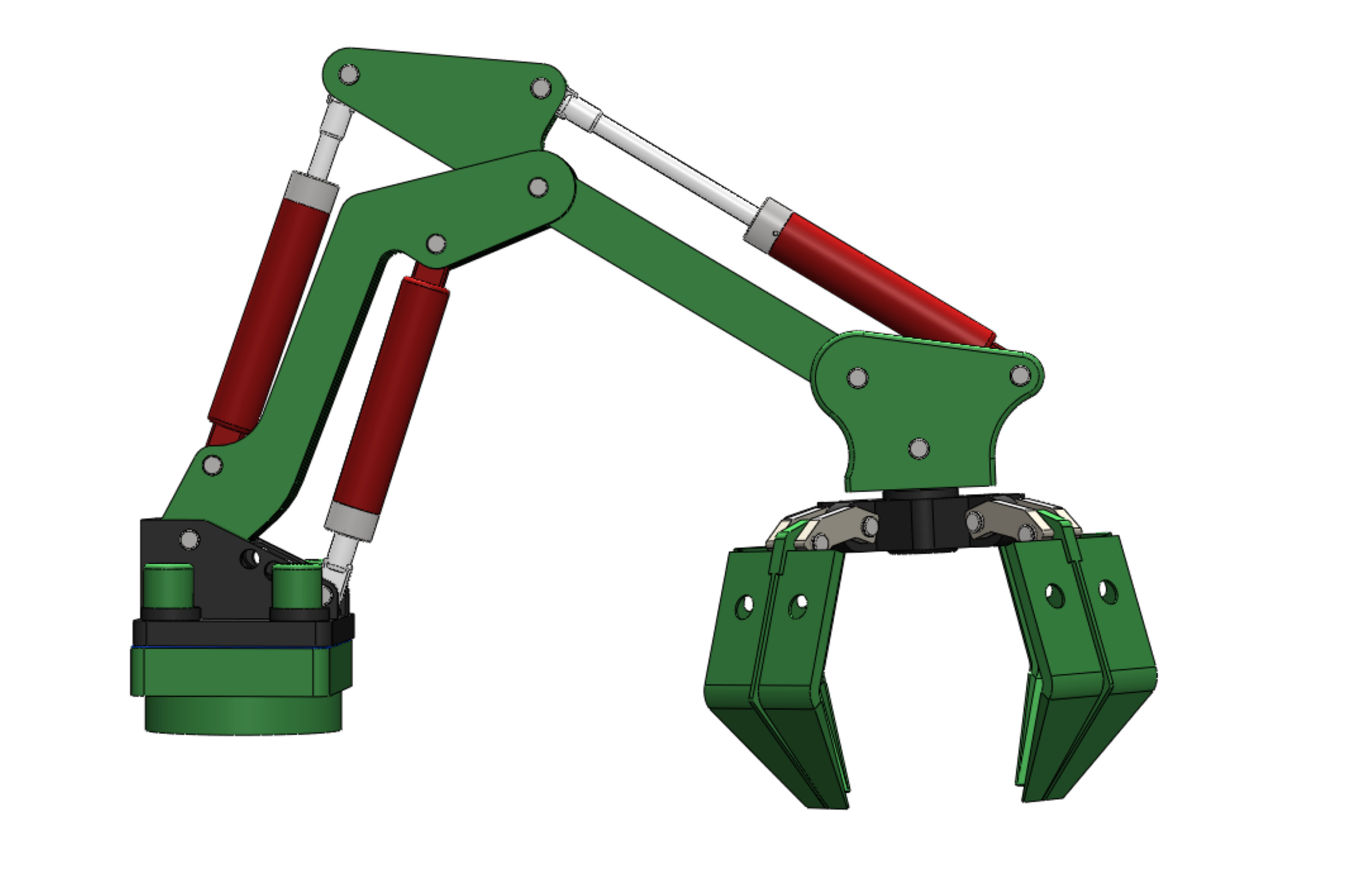 LINK HYDRAULIC THUMB KNUCKLE BOOM ARM CRANE LIFTING ATTACHMENT 3D model_35