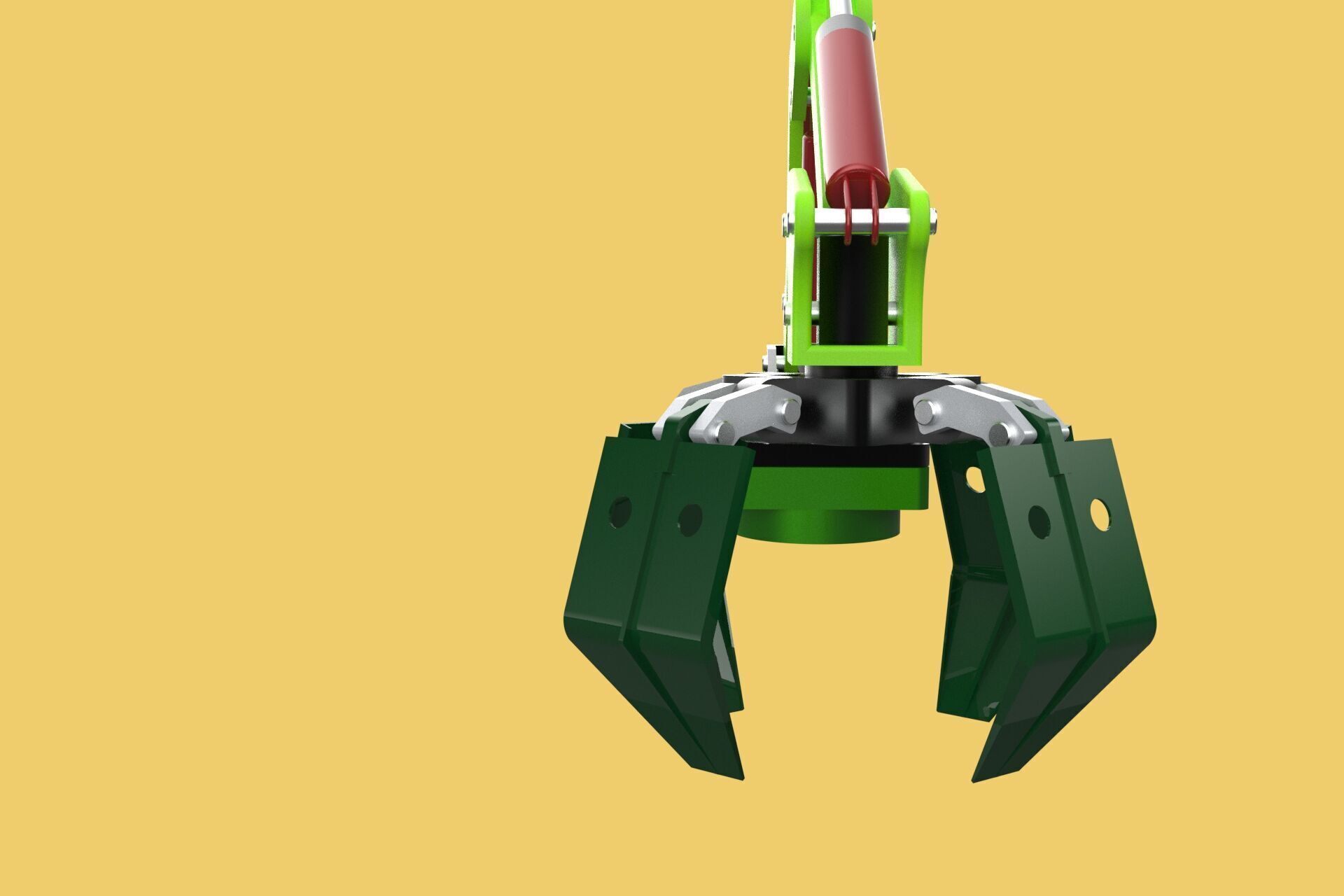 LINK HYDRAULIC THUMB KNUCKLE BOOM ARM CRANE LIFTING ATTACHMENT 3D model_25