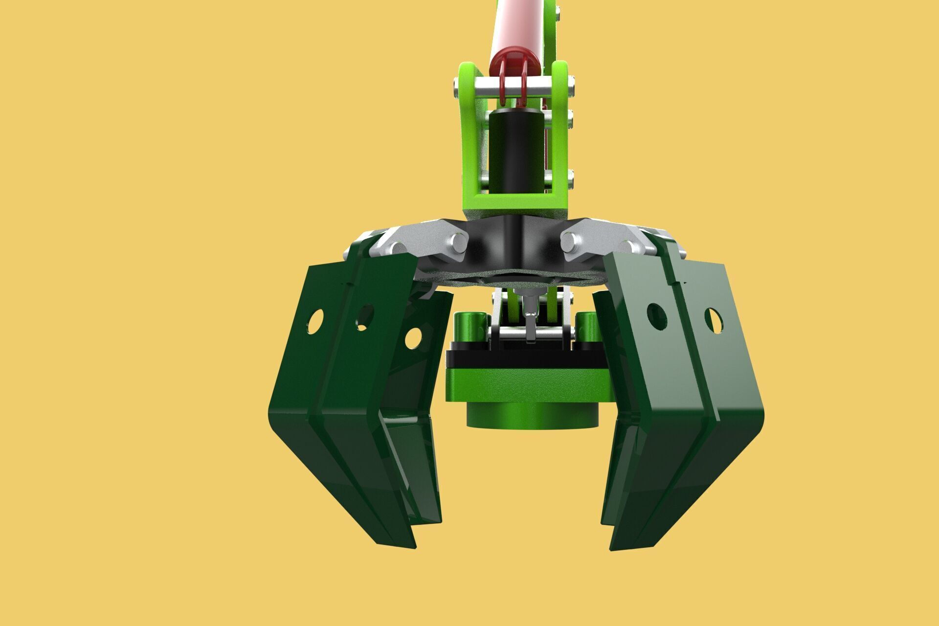 LINK HYDRAULIC THUMB KNUCKLE BOOM ARM CRANE LIFTING ATTACHMENT 3D model_20