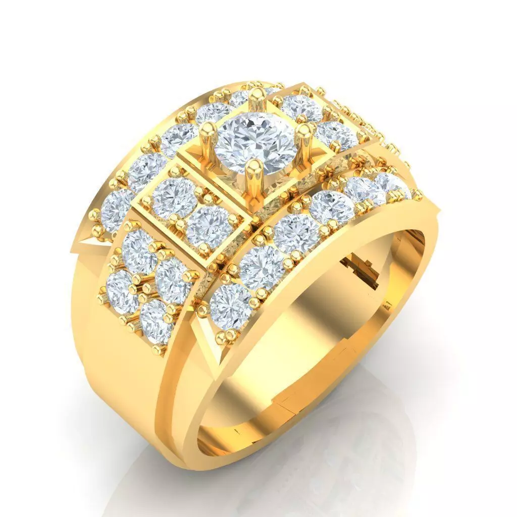 Man Ring Jewelry 1MR091 3D print model