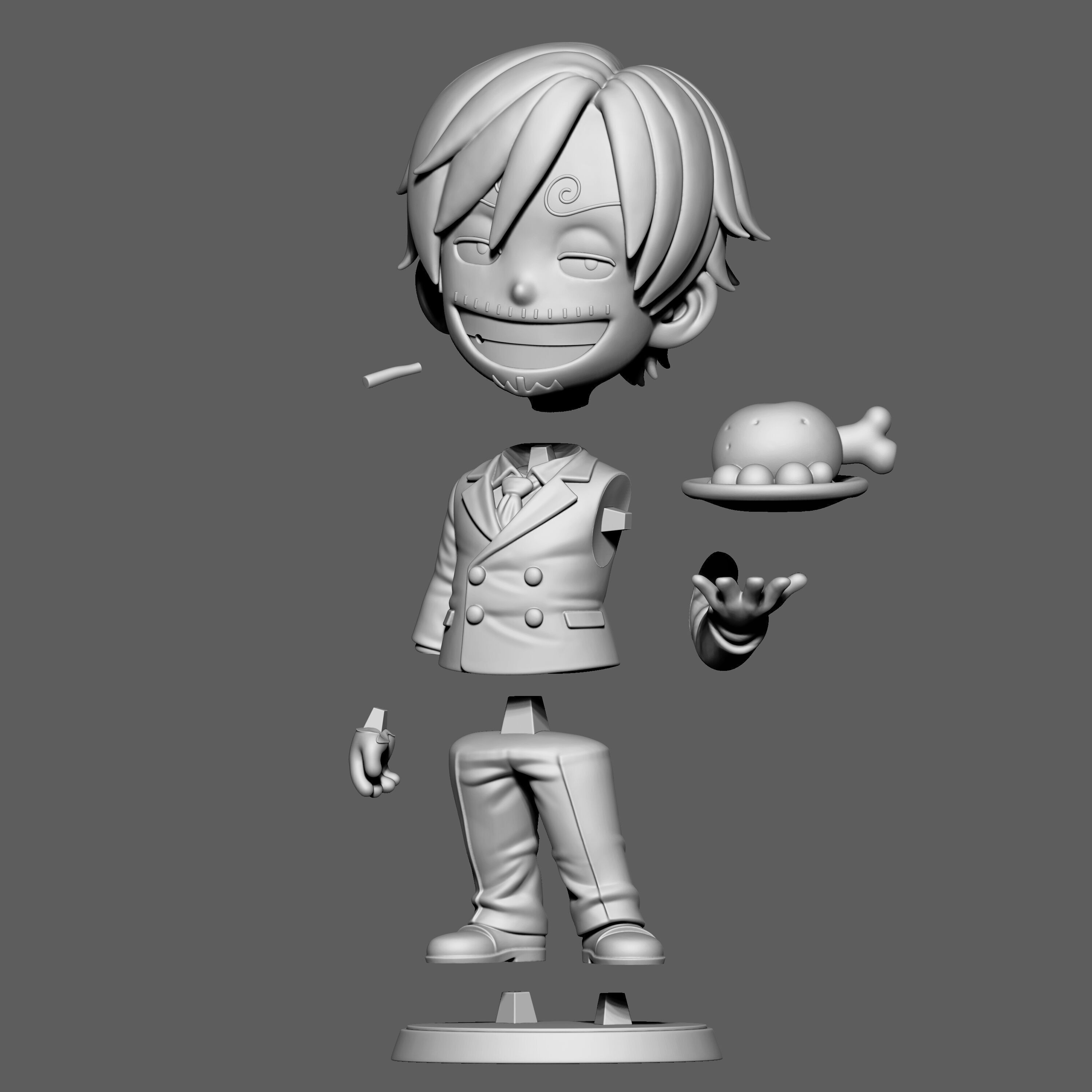 Sanji One Piece 3D print model_3
