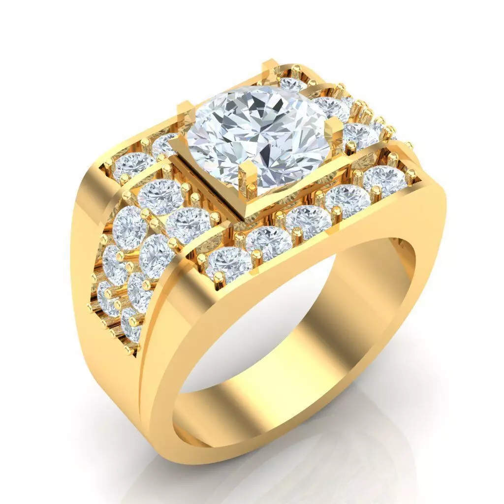 Man Ring Jewelry 1MR084 3D print model
