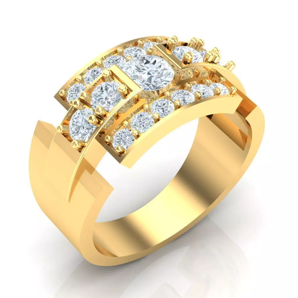 Man Ring Jewelry 1MR079 3D print model
