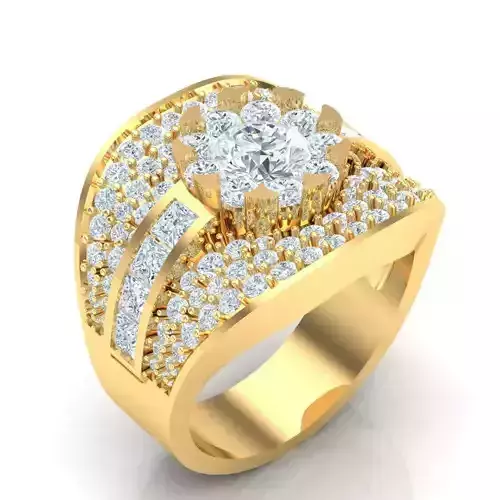 Man Ring Jewelry 1MR077 3D print model