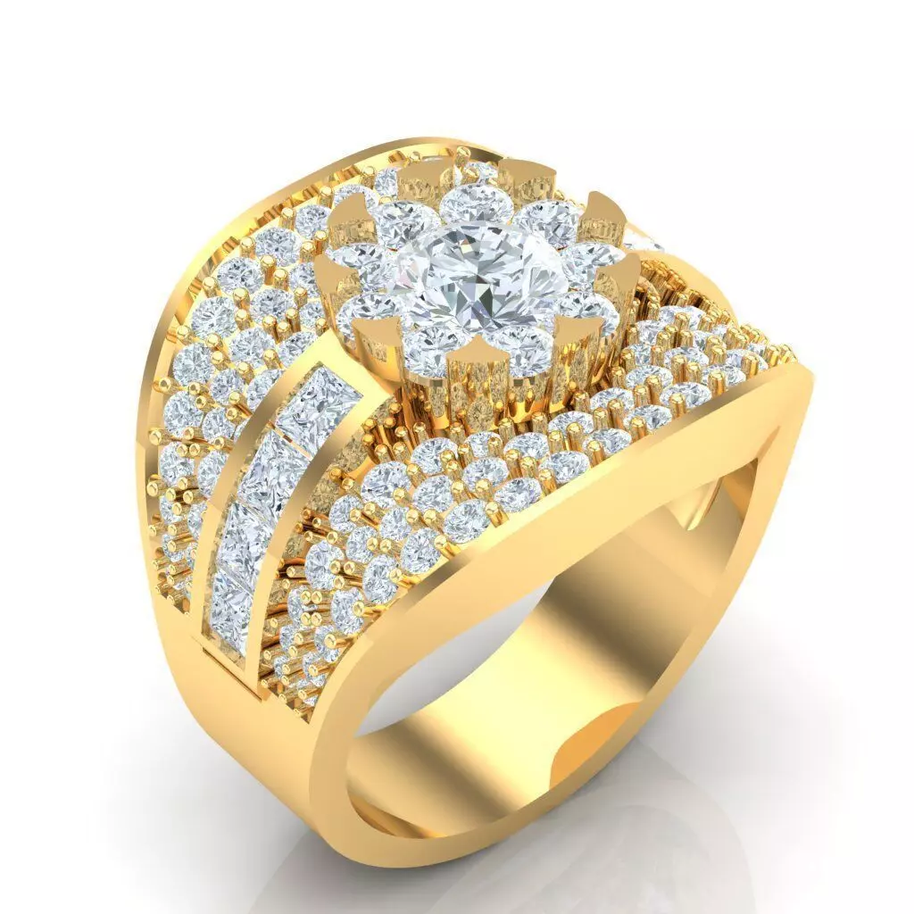 Man Ring Jewelry 1MR077 3D print model