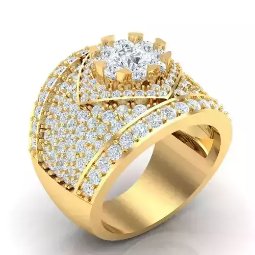 Man Ring Jewelry 1MR076 3D print model