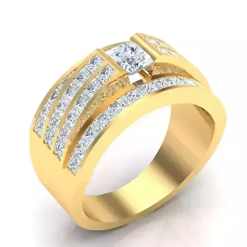 Man Ring Jewelry 1MR074 3D print model