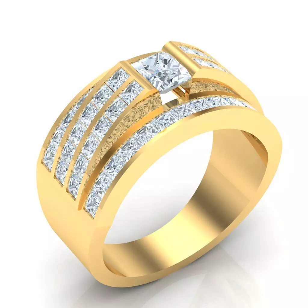 Man Ring Jewelry 1MR074 3D print model