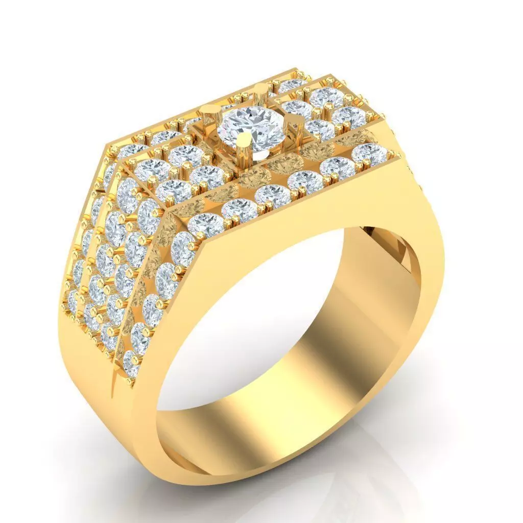 Man Ring Jewelry 1MR073 3D print model