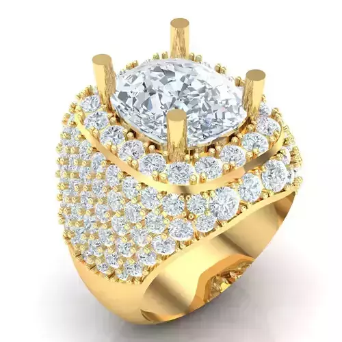 Man Ring Jewelry 1MR065 3D print model