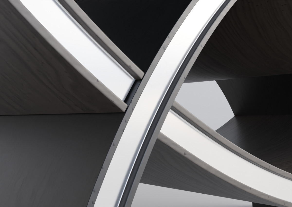 Small Wooden Table Low-poly 3D model_6